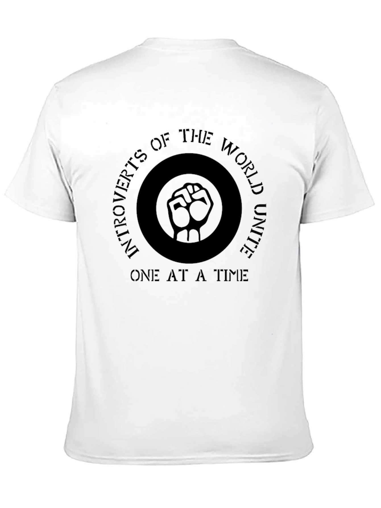 Black Introverts Unite T-Shirt - Black Graphic Tee view 11