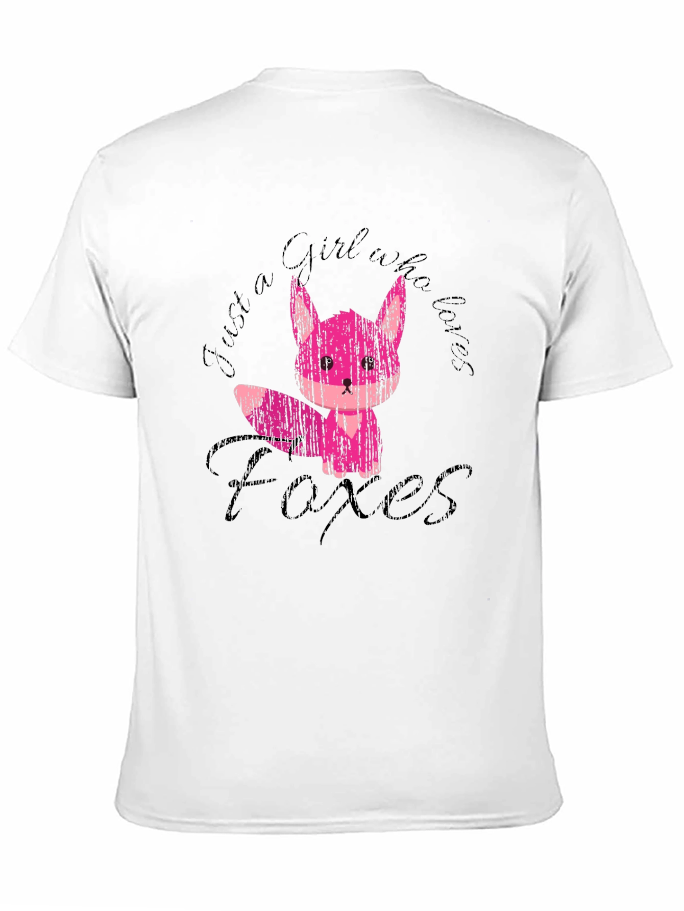Black Girl Who Loves Foxes Black T-Shirt view 11