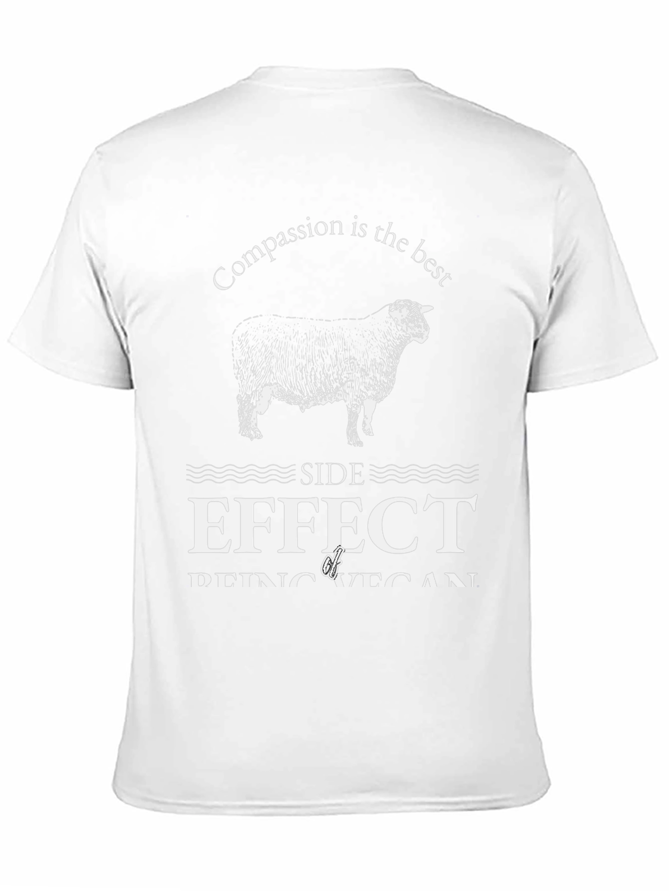 Black Vegan Compassion Side Effect T-Shirt view 11