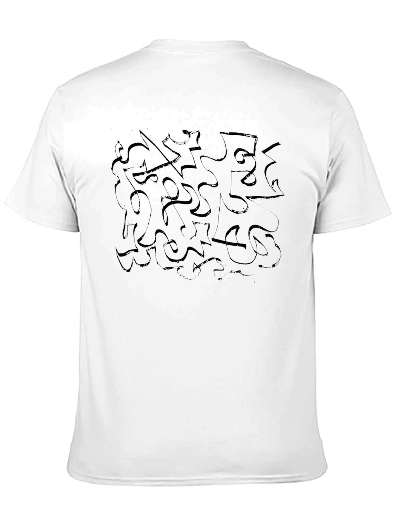 Black Abstract Black Graphic Tee - Casual Style view 11