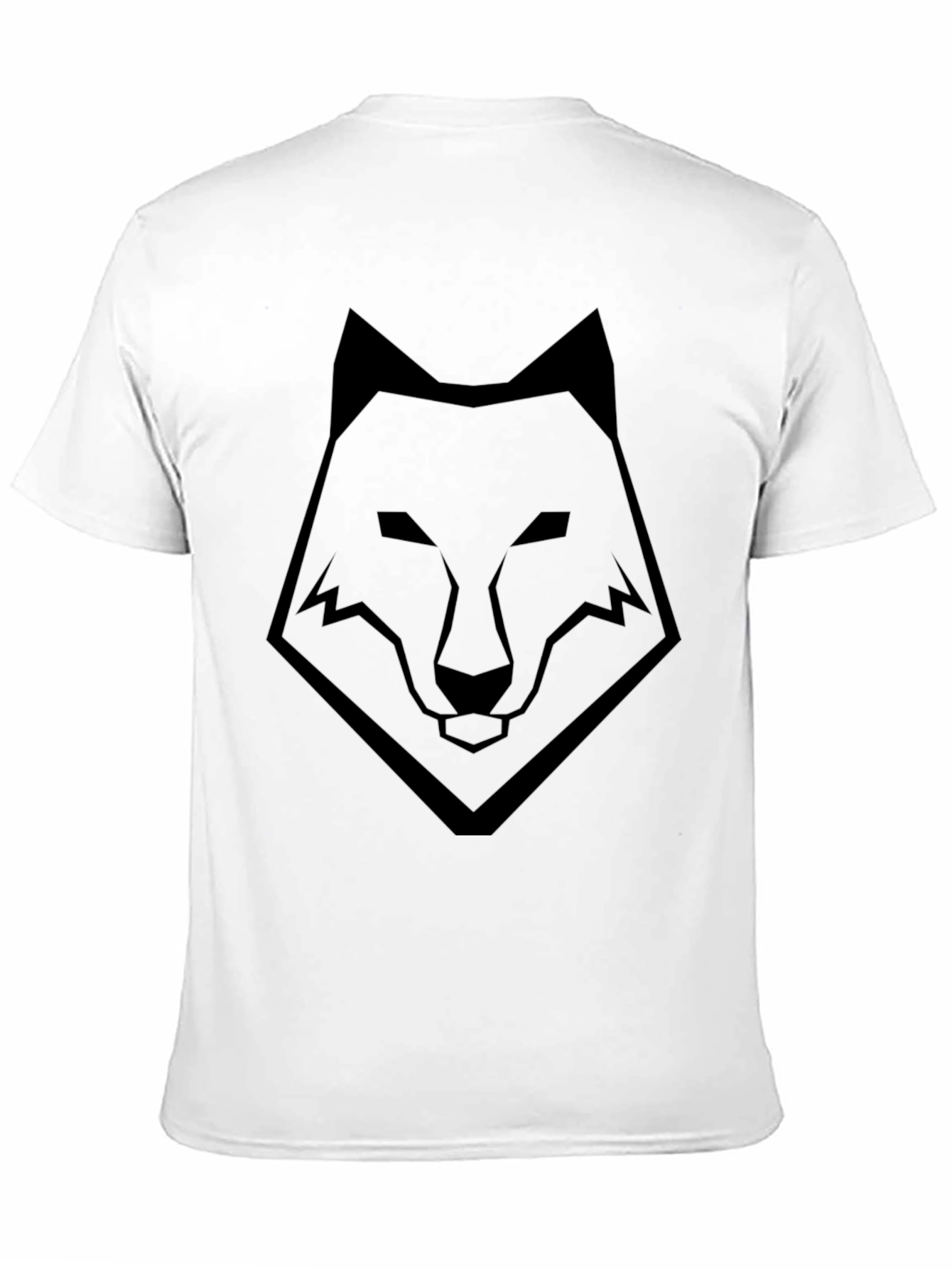 Black Geometric Wolf Head T-Shirt - Stylish Graphic Tee view 11