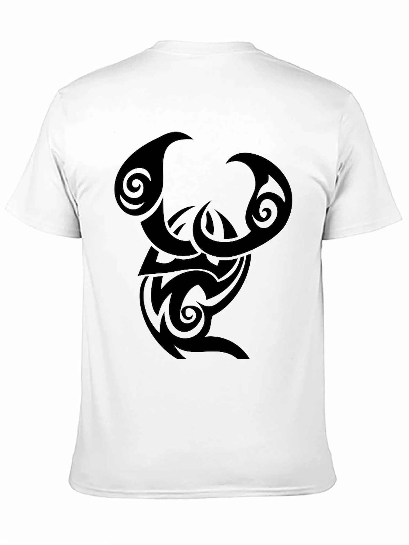 Black Tribal Design Black T-Shirt view 11