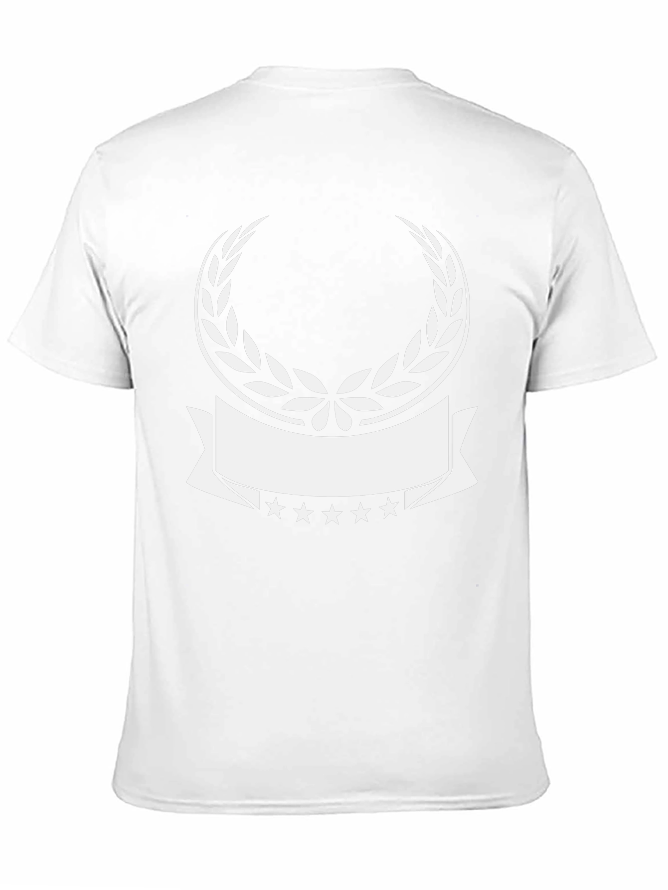 Black Customizable Graphic T-Shirt with Laurel Wreath Design view 11