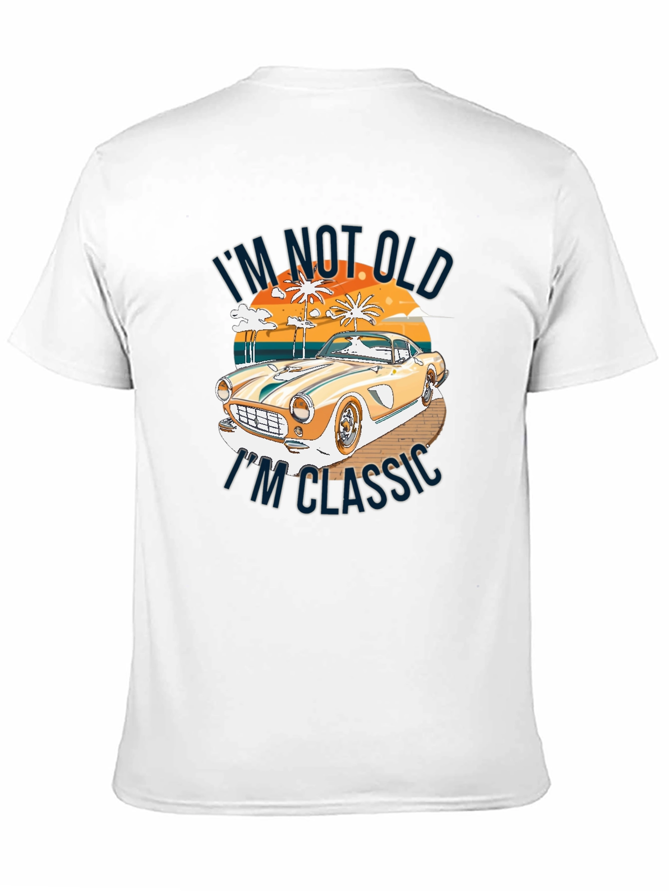Black Classic Car Graphic Tee - "I'm Not Old, I'm Classic" view 11