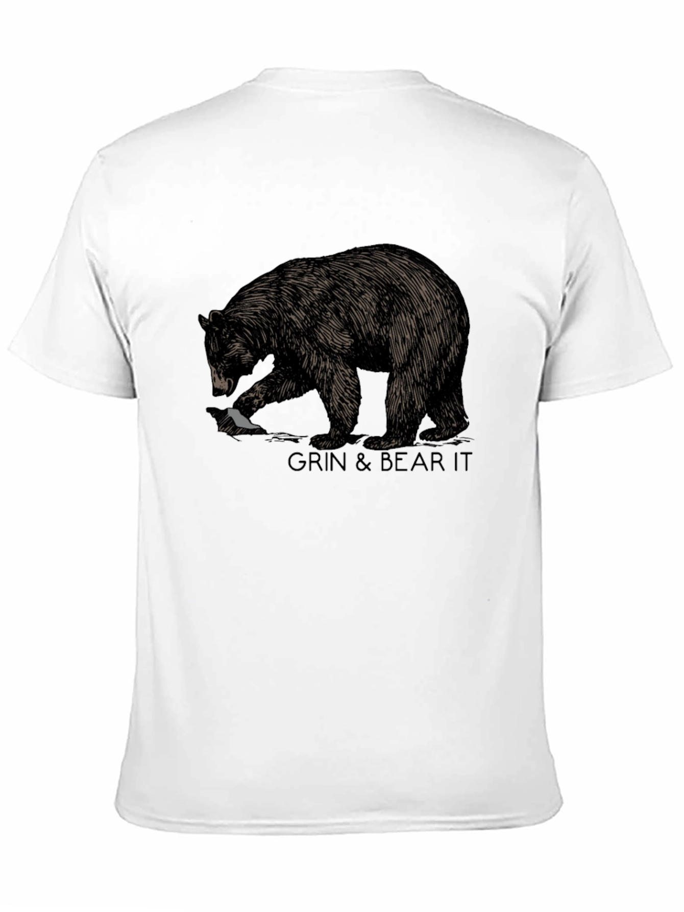 Black Grin & Bear It Graphic Tee - Black view 11
