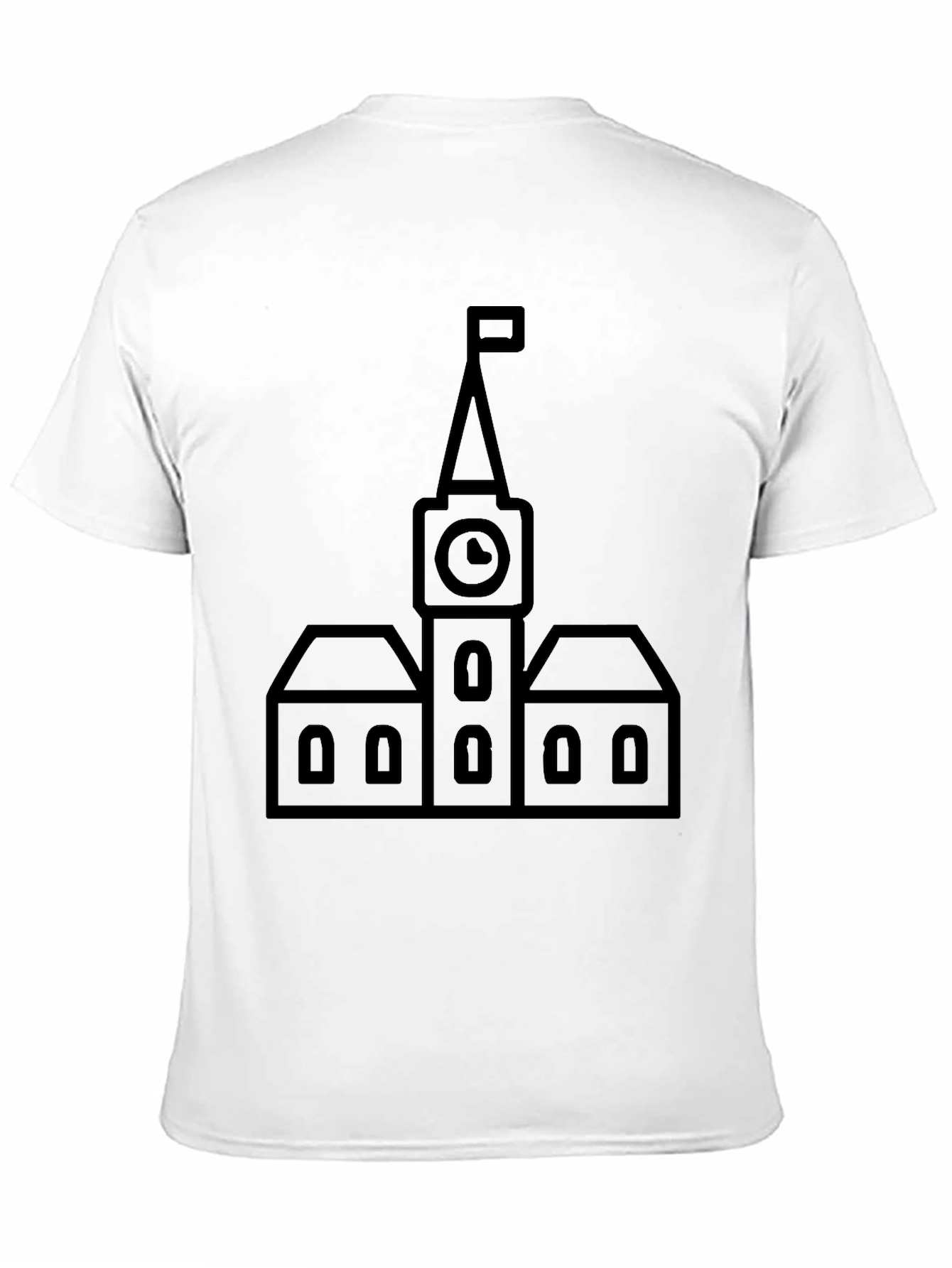 Black Clock Tower Graphic Tee - Classic Black T-Shirt view 11
