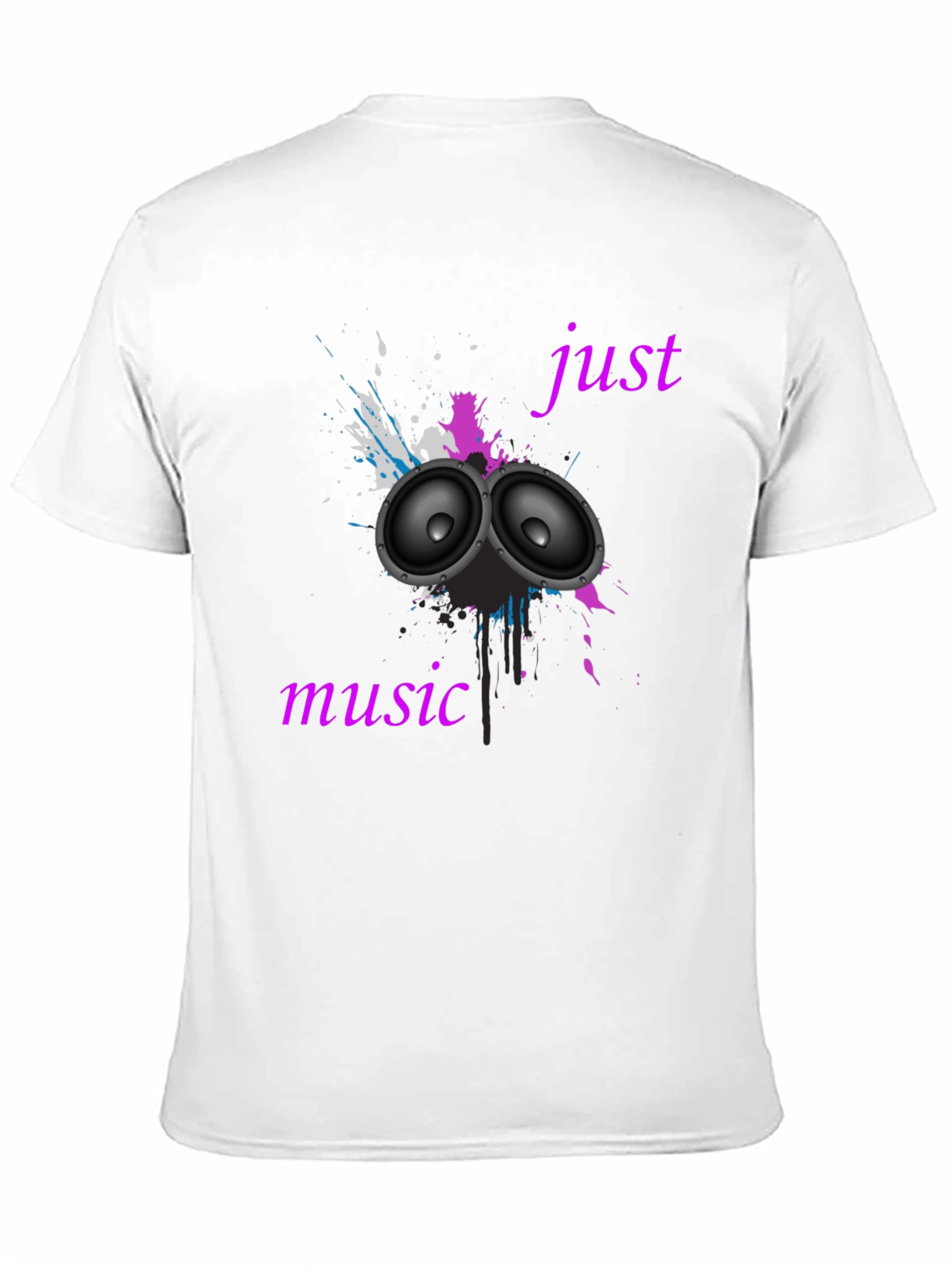 Black Just Music Black T-Shirt view 11