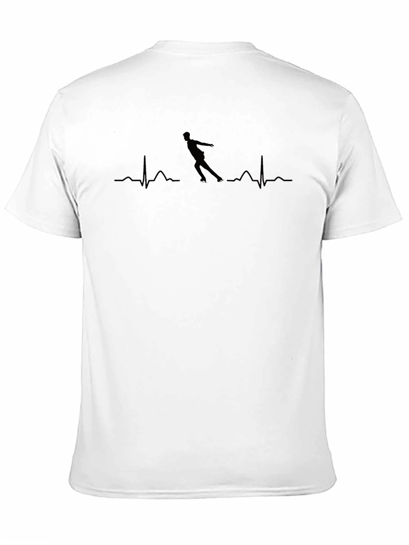 Black Roller Skating Heartbeat T-Shirt - Black view 11