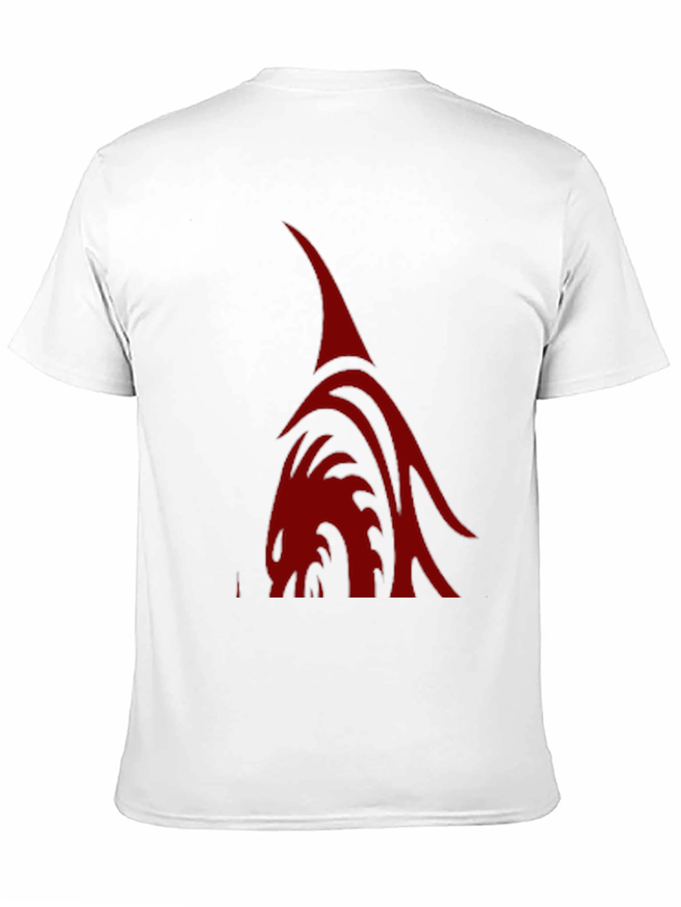 Black Men's Black T-Shirt with Red Dragon Graphic view 11