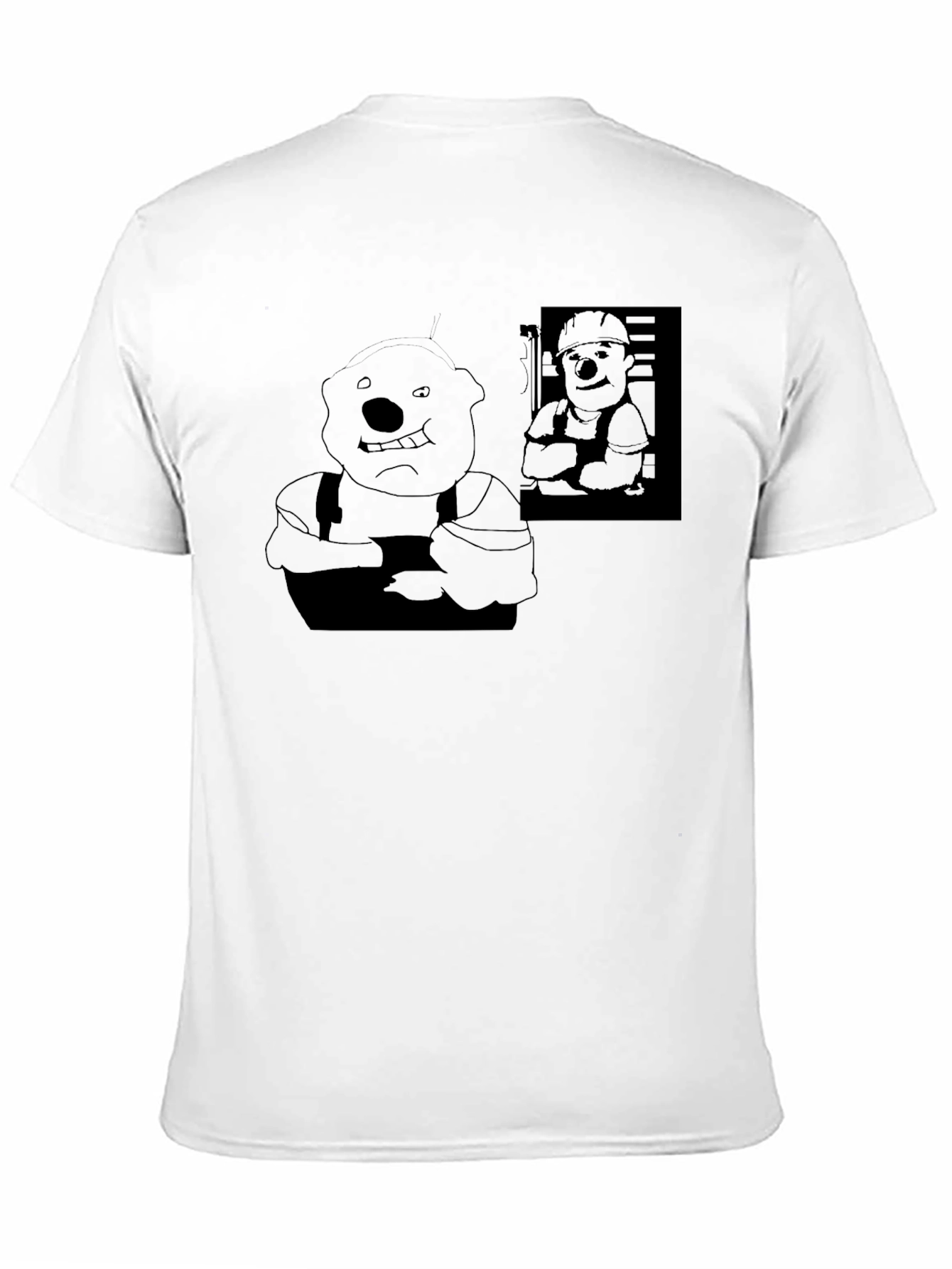 Black Black Cartoon Character T-Shirt view 11
