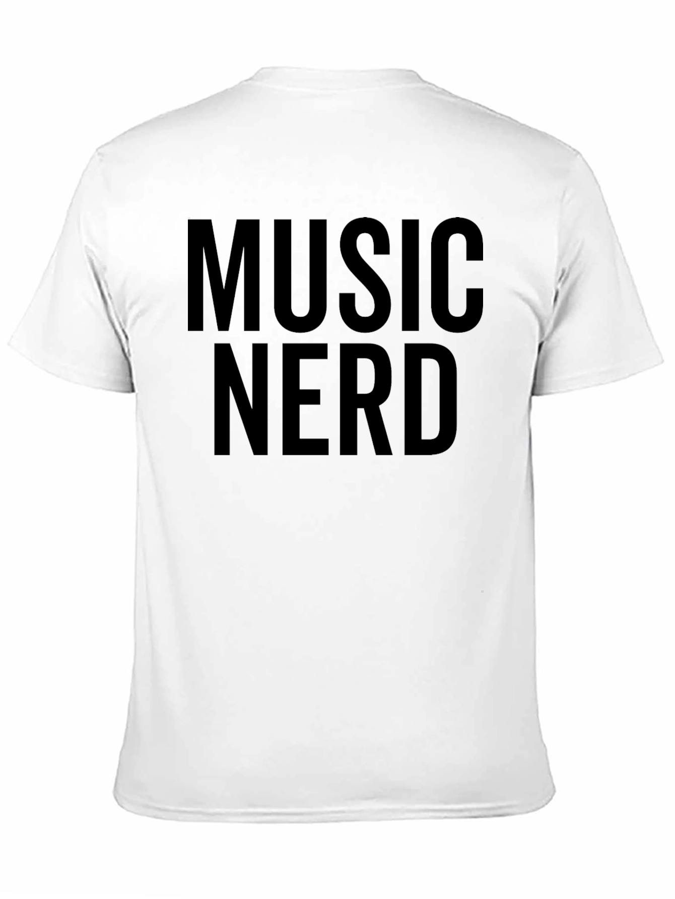 Black Music Nerd Graphic Tee - Black Cotton T-Shirt view 11