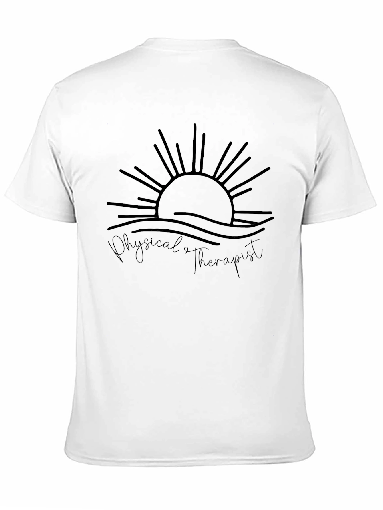 Black Physical Therapist Sun Graphic T-Shirt view 11