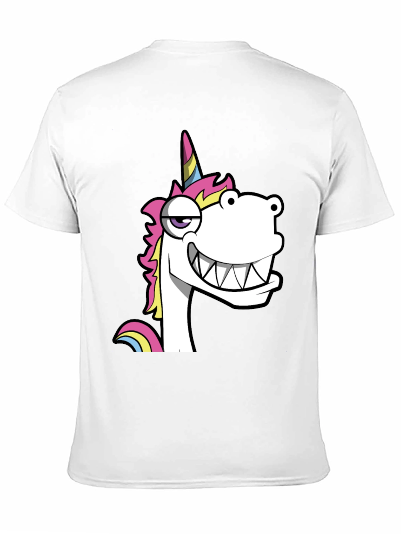 Black Funny Unicorn Graphic Black T-Shirt view 11