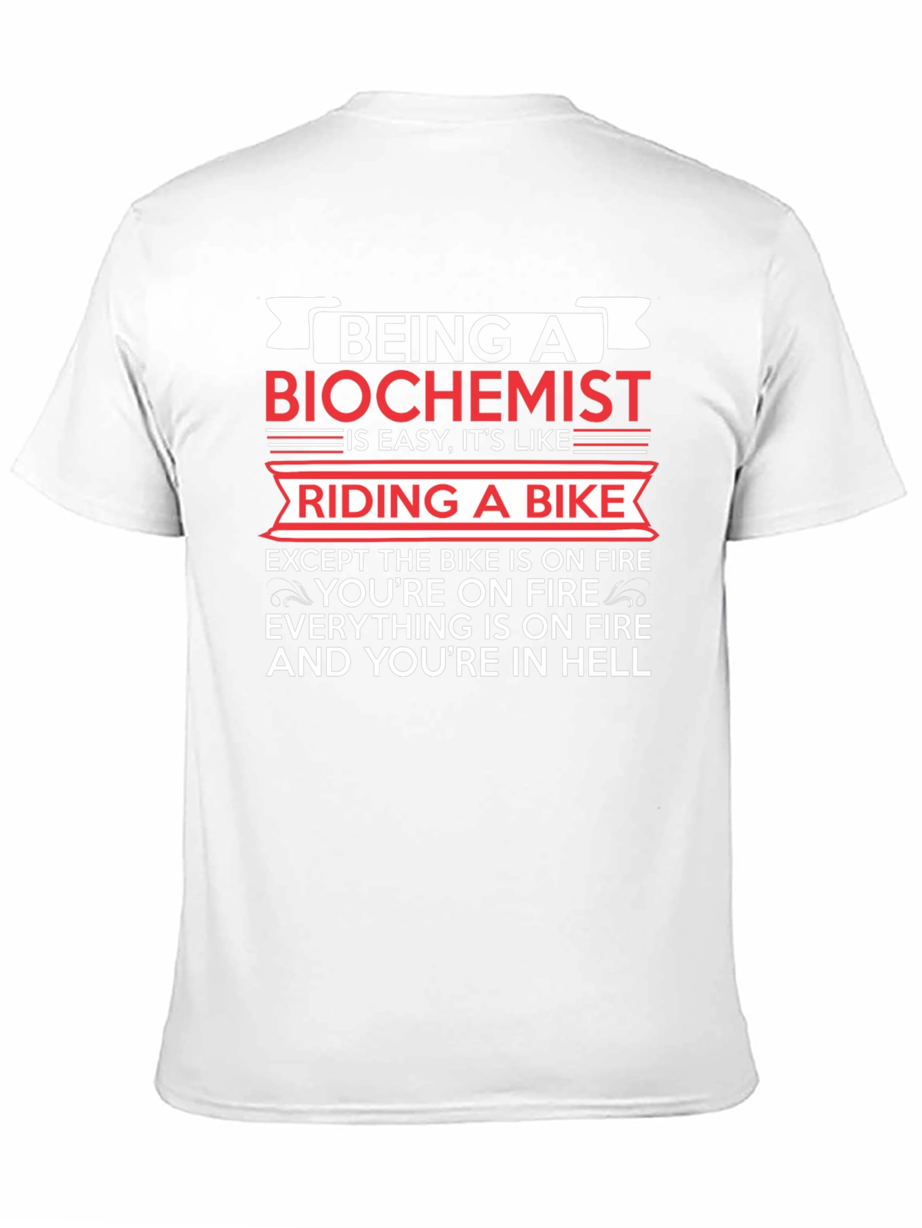 Black Biochemist On Fire T-Shirt Funny Science Tee view 11