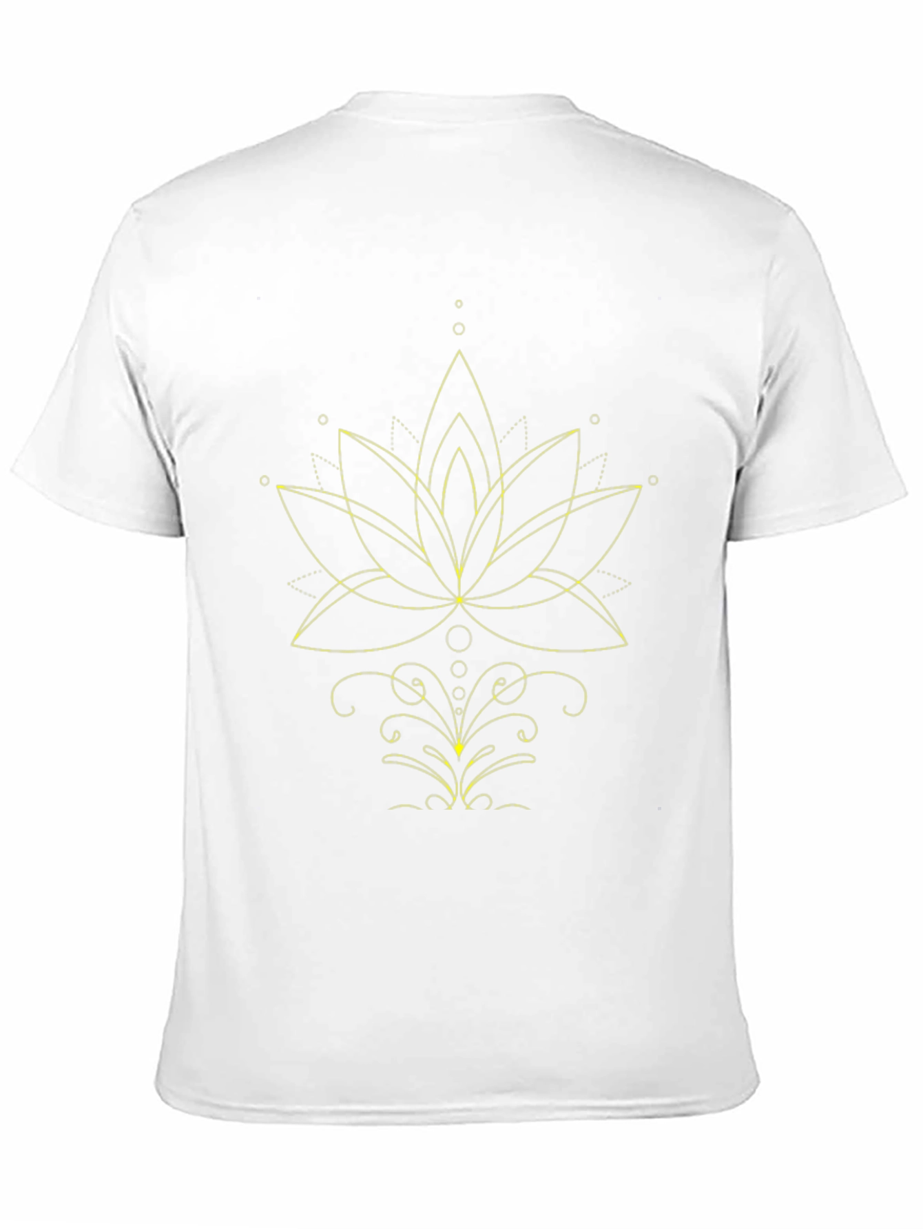 Black Geometric Lotus Graphic Tee - Black view 11