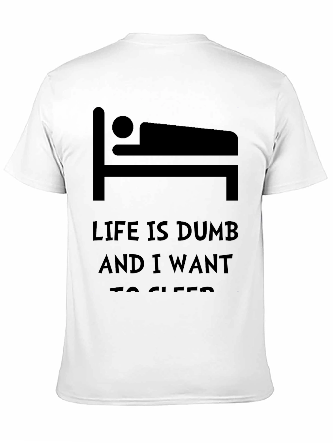 Black Life is Dumb - Funny Sleep T-Shirt view 11