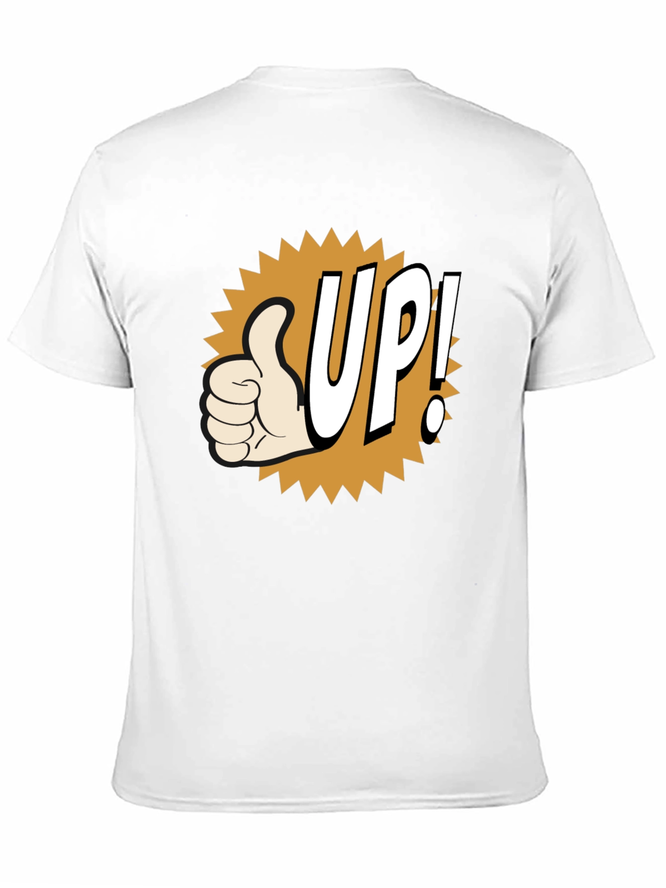 Black Thumbs Up! Graphic Tee - Black Cotton Blend view 11