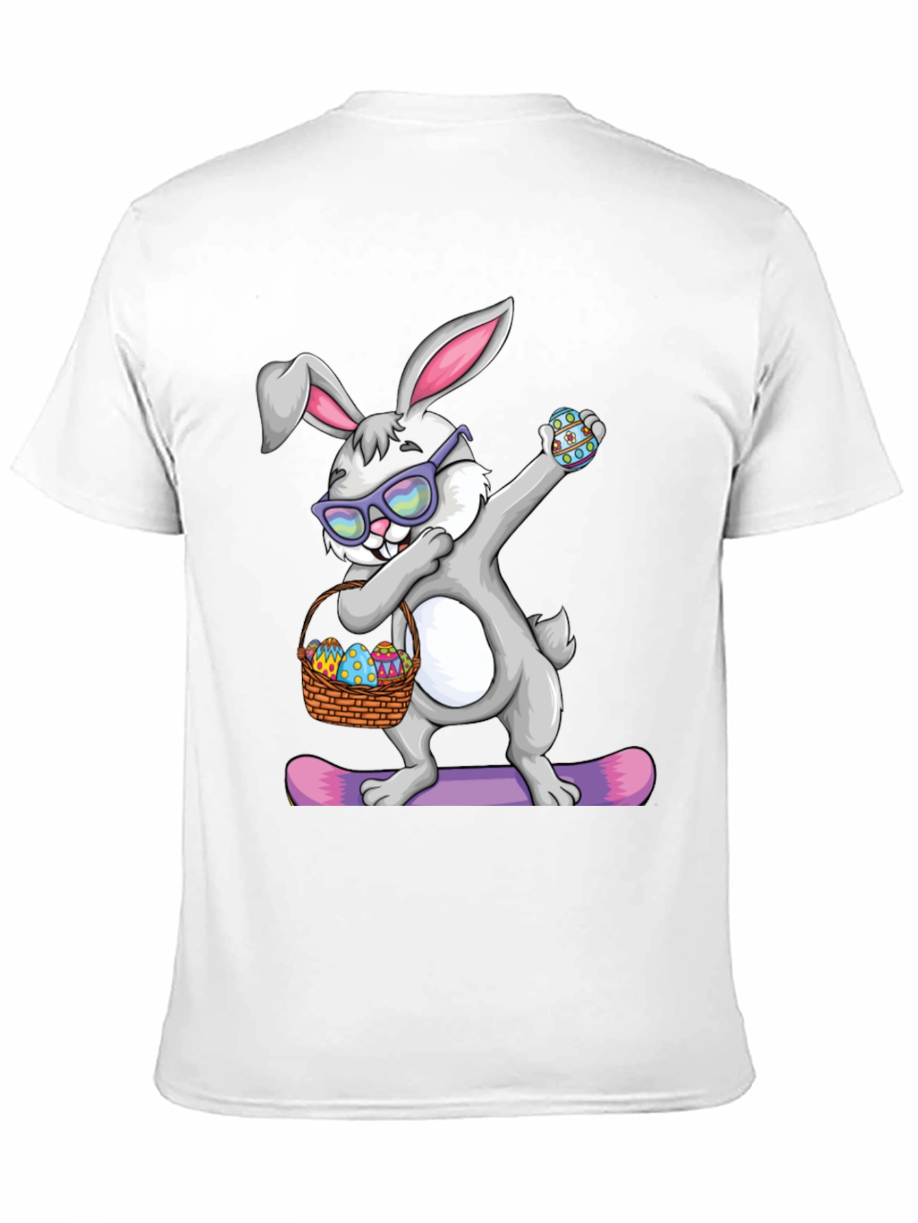 Black Dabbing Easter Bunny T-Shirt view 11
