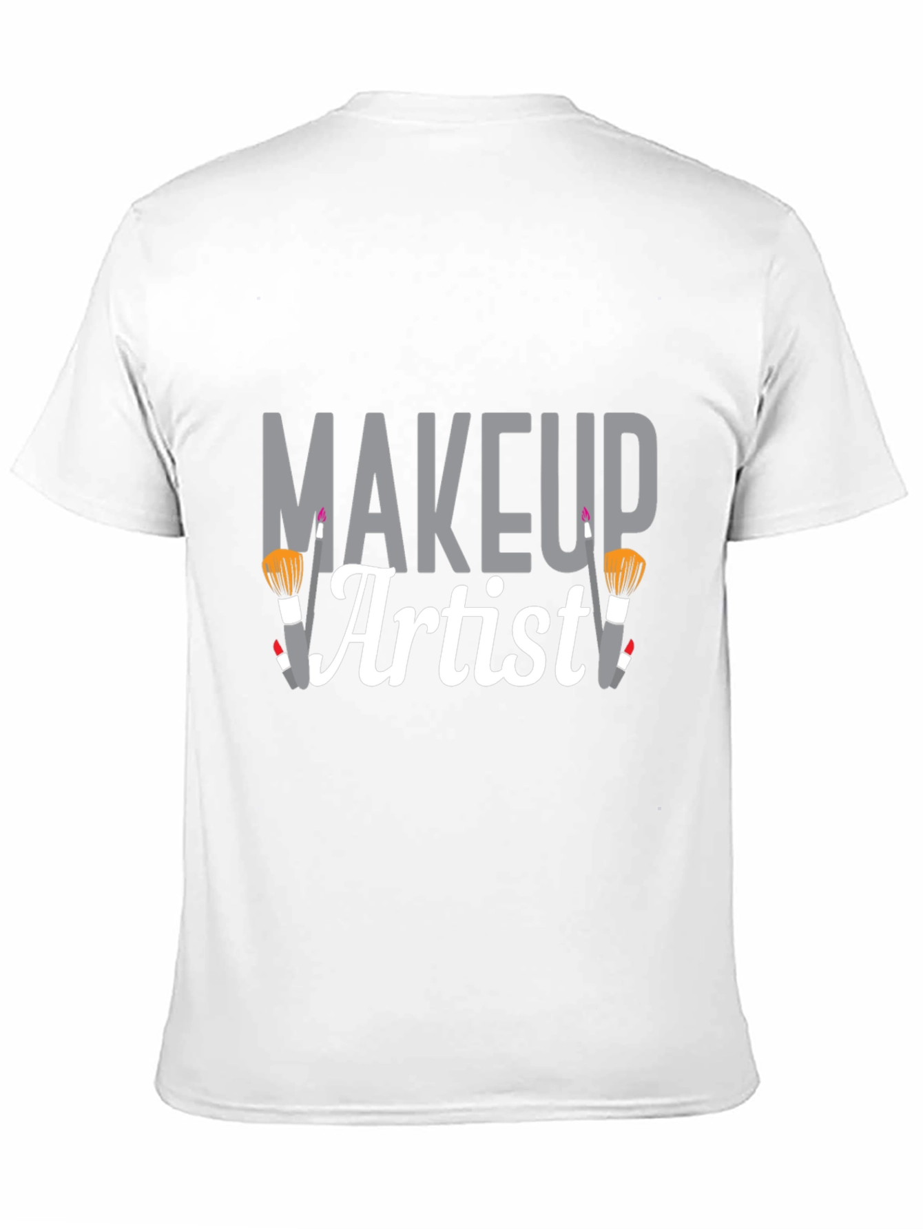 Black Makeup Artist Graphic Tee - Black Cotton T-Shirt view 11