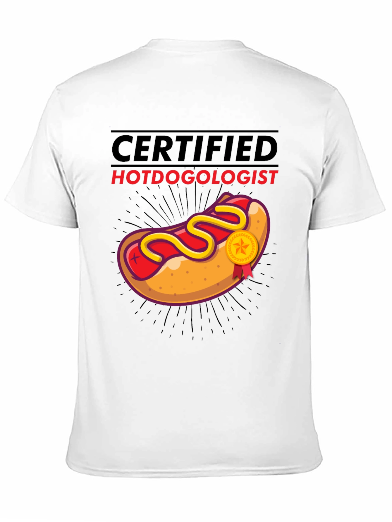 Black Certified Hotdogologist T-Shirt - Funny Foodie Tee view 11