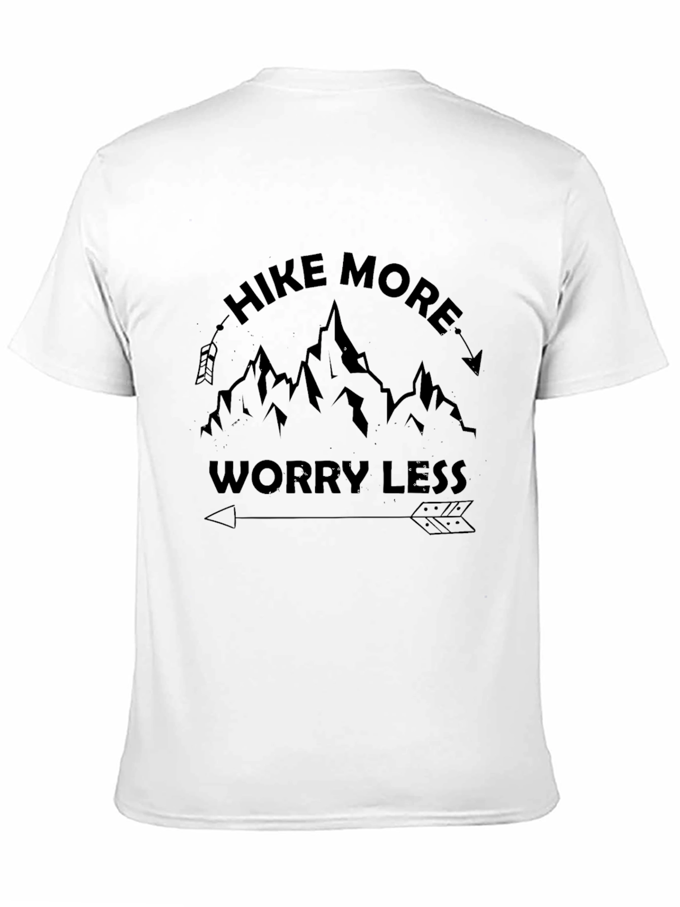 Black Hike More Worry Less Graphic Tee view 11