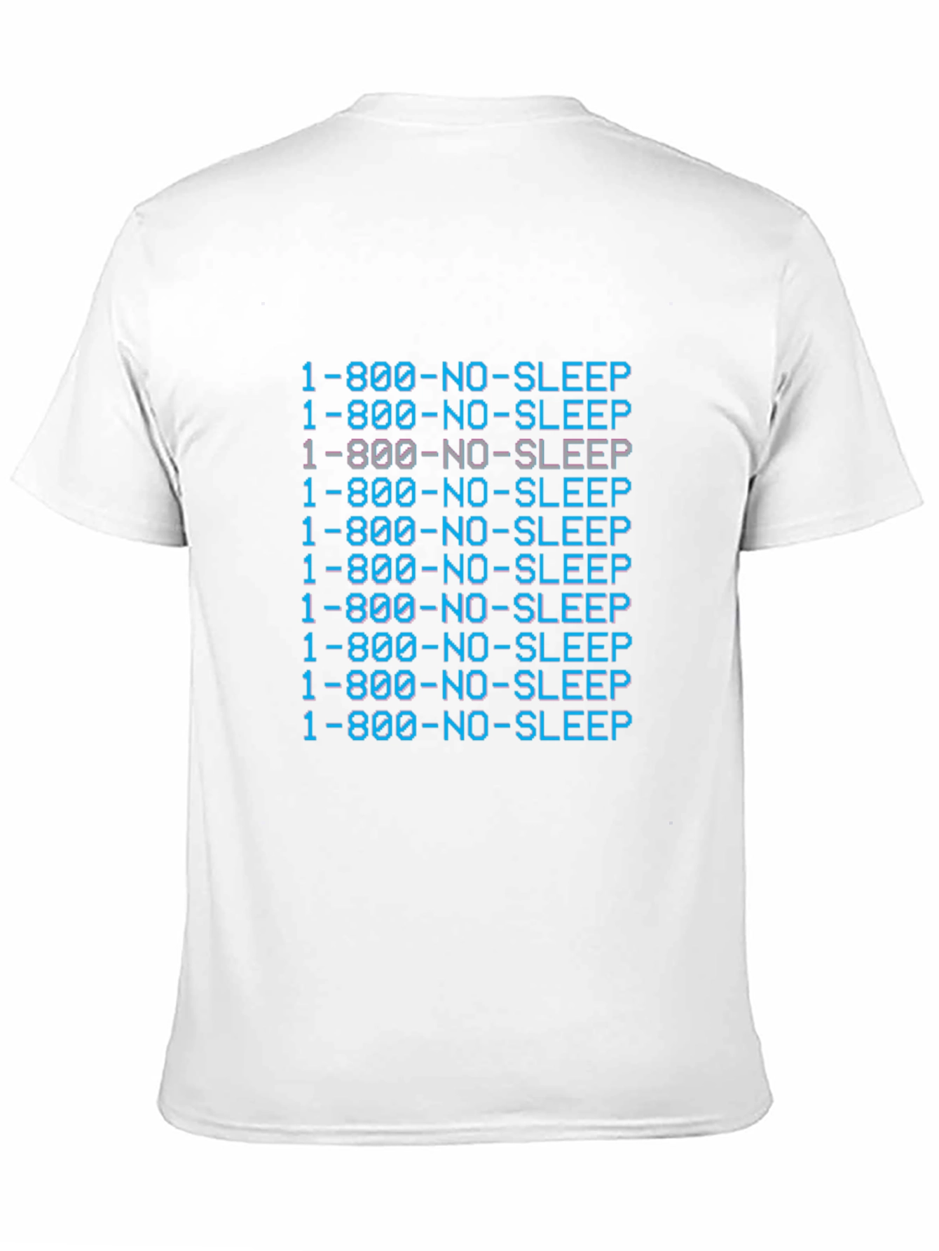 Black 1-800-NO-SLEEP Black Graphic Tee view 11