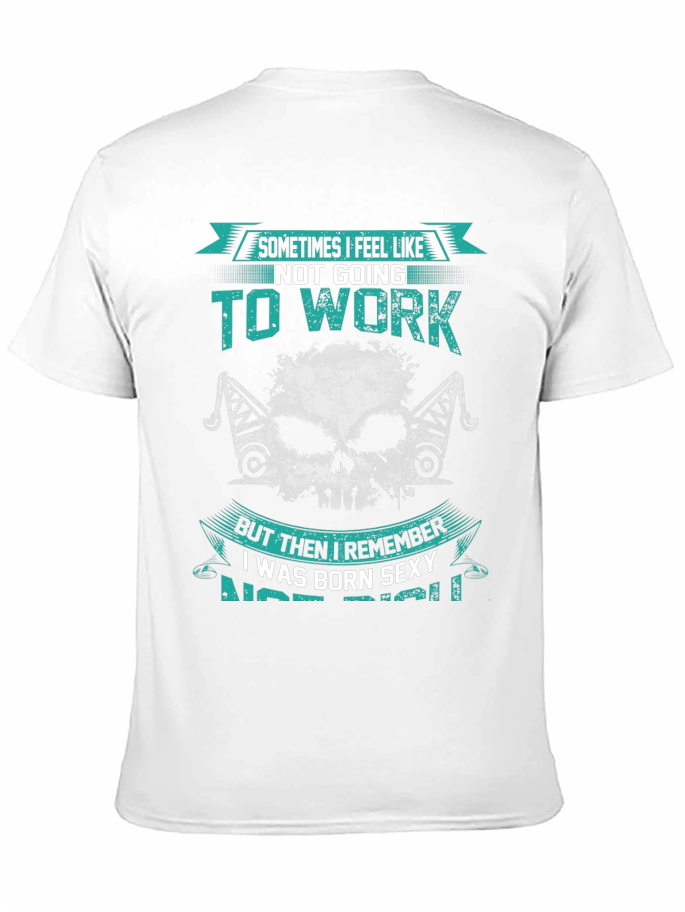 Black Funny Graphic T-Shirt: Born Sexy, Not Rich view 11