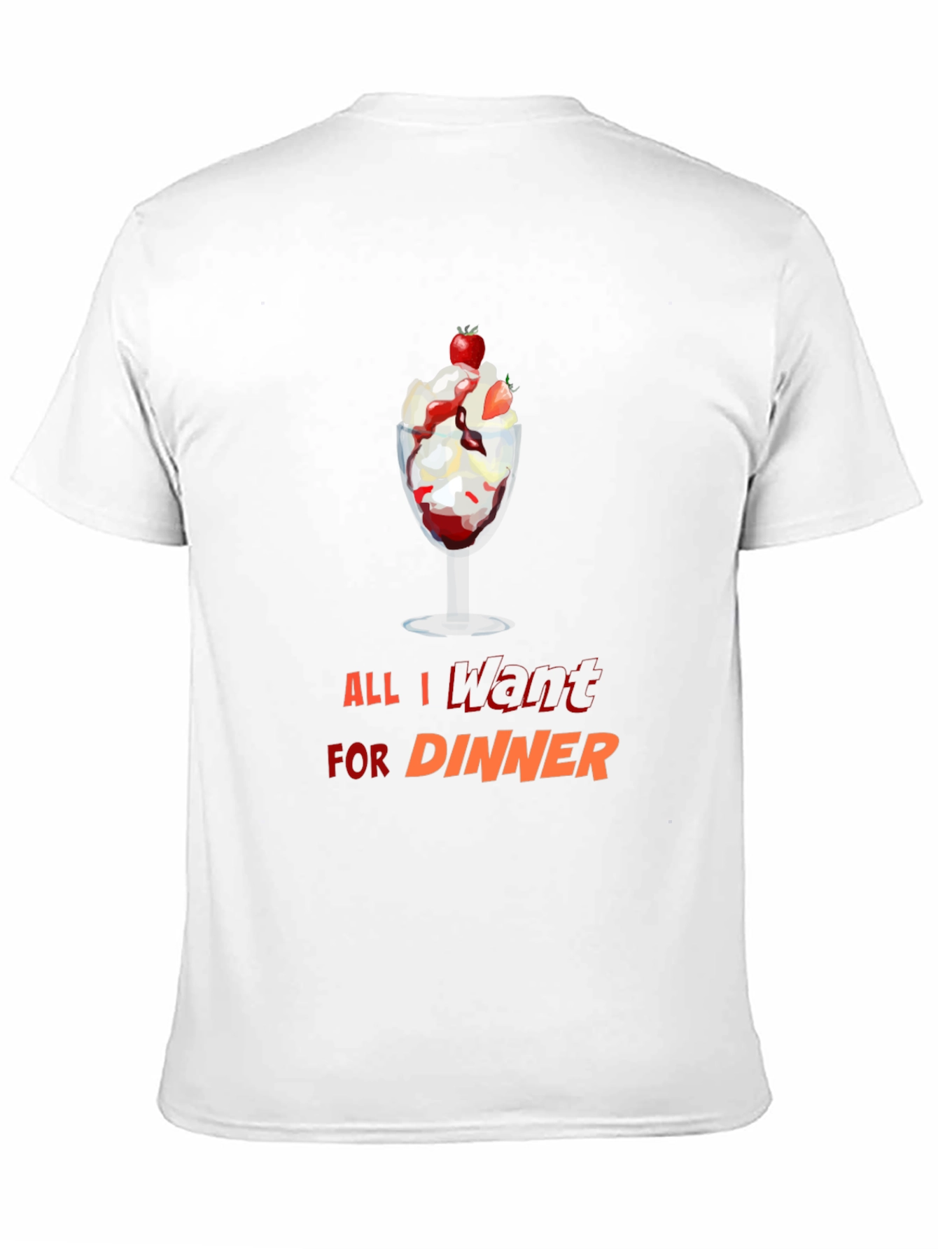 Black Dessert Lover T-Shirt - All I Want For Dinner view 11
