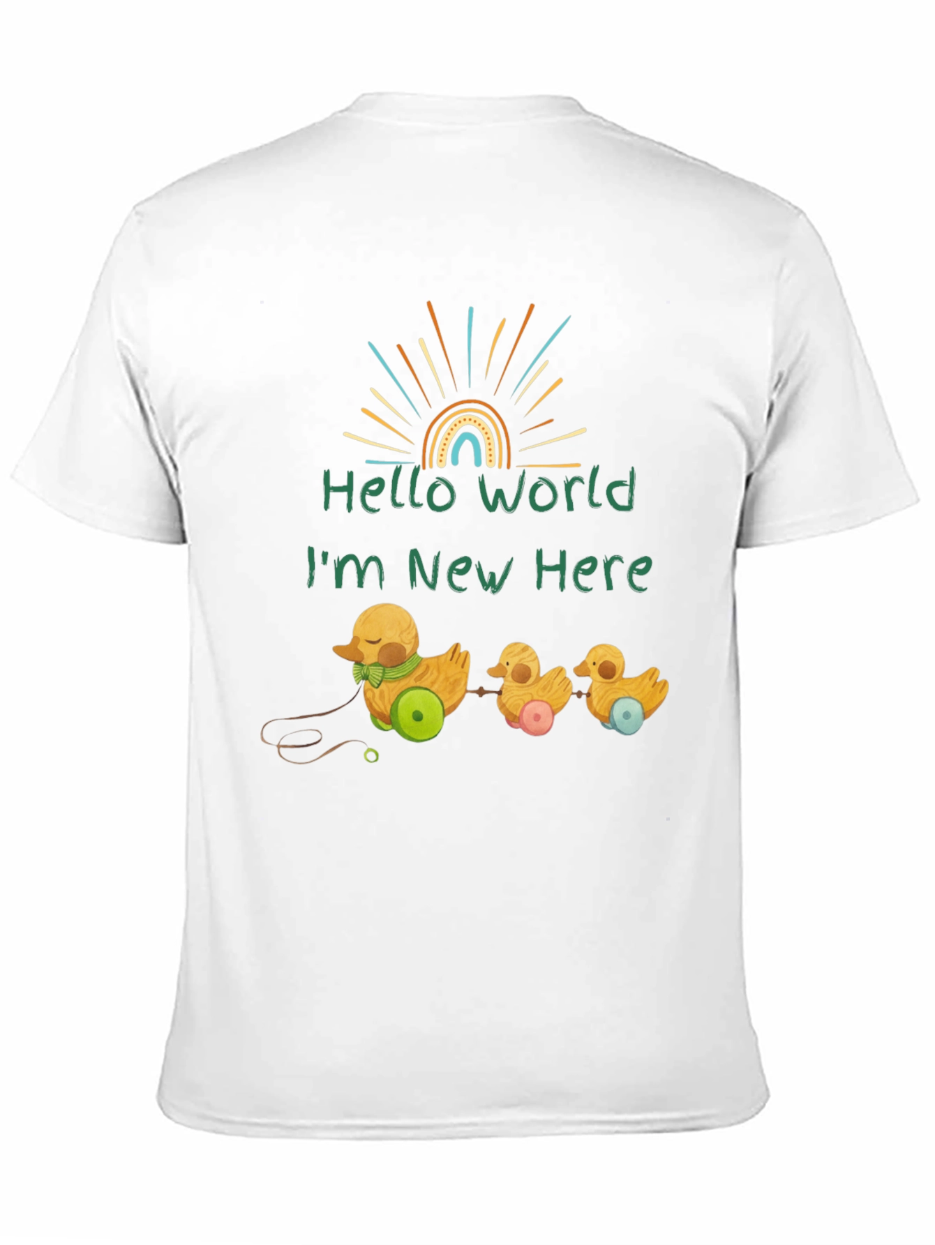 Black Hello World Duckling T-Shirt - Soft Cotton Tee view 11