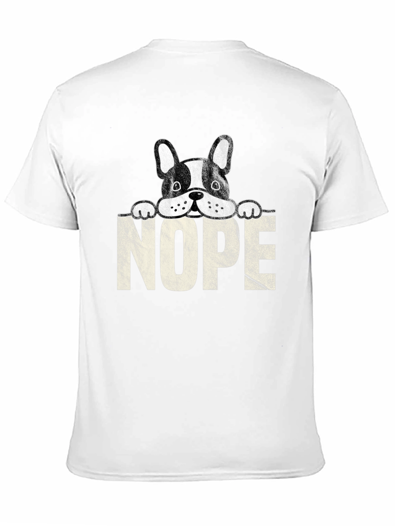 Black Nope Dog T-Shirt - Funny Graphic Tee view 11