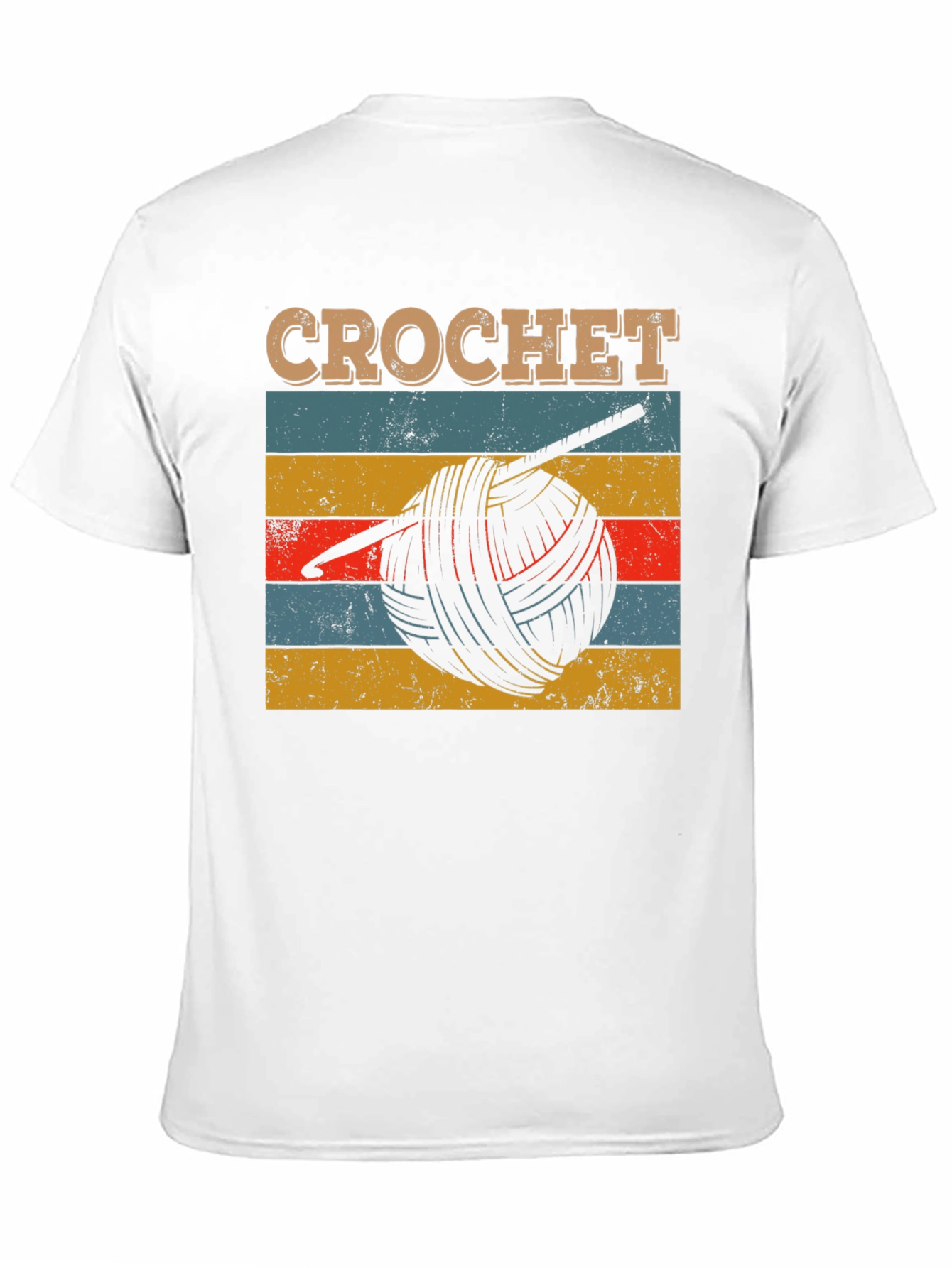 Black Vintage Crochet T-Shirt - Yarn and Hook Design view 11