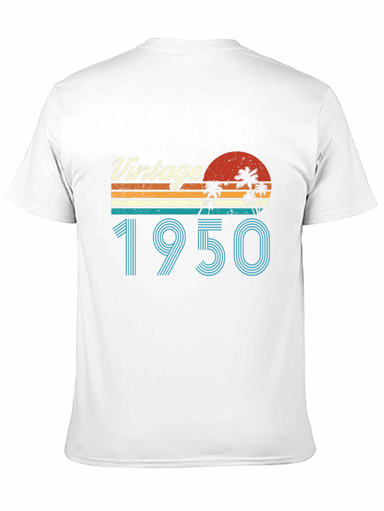 Black Vintage 1950 Palm Tree Graphic T-Shirt view 11