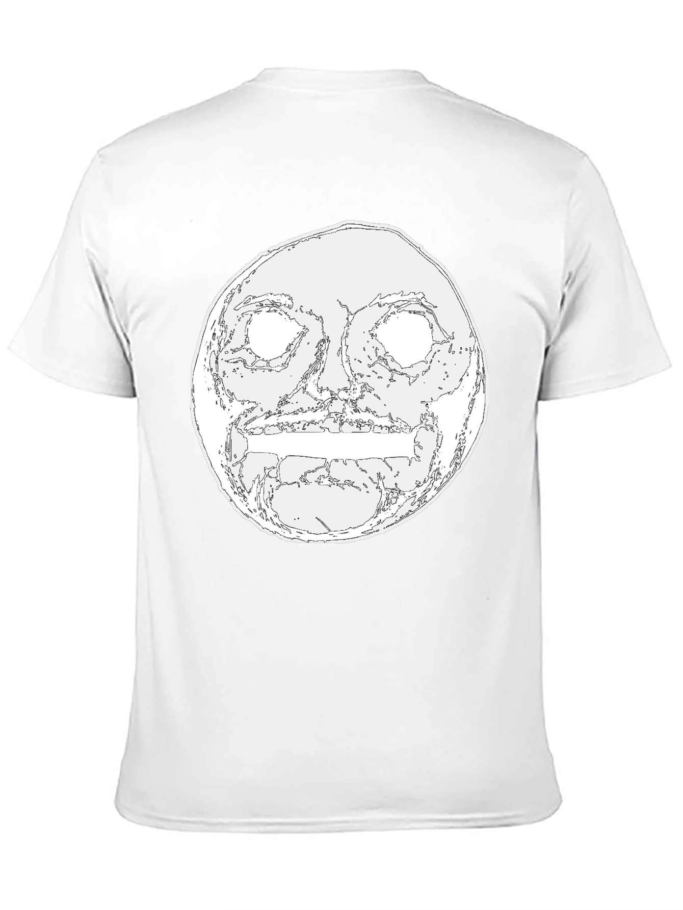 Black Men's Black Graphic Tee - Moon Face Design view 11