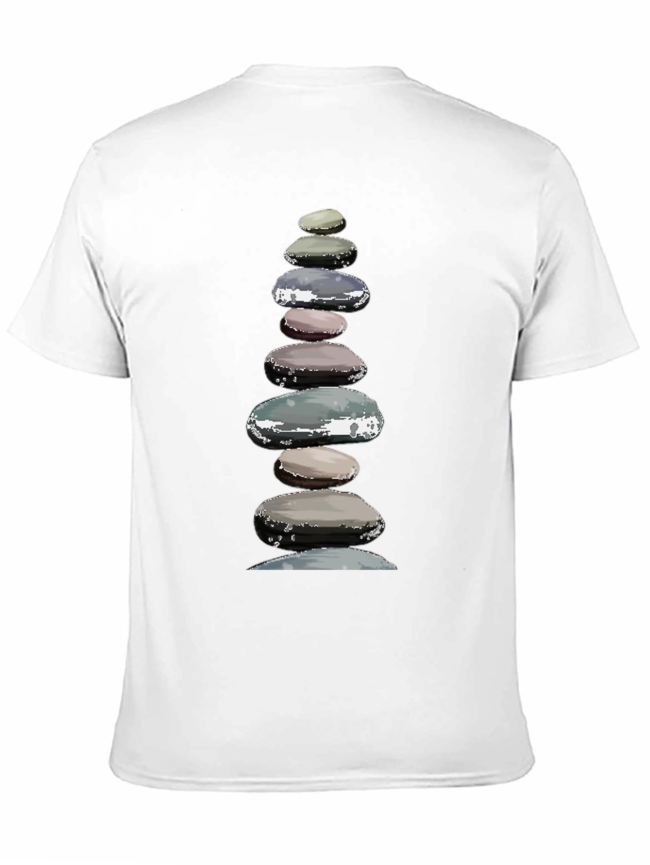 Black Zen Stone Stack Graphic T-Shirt view 11
