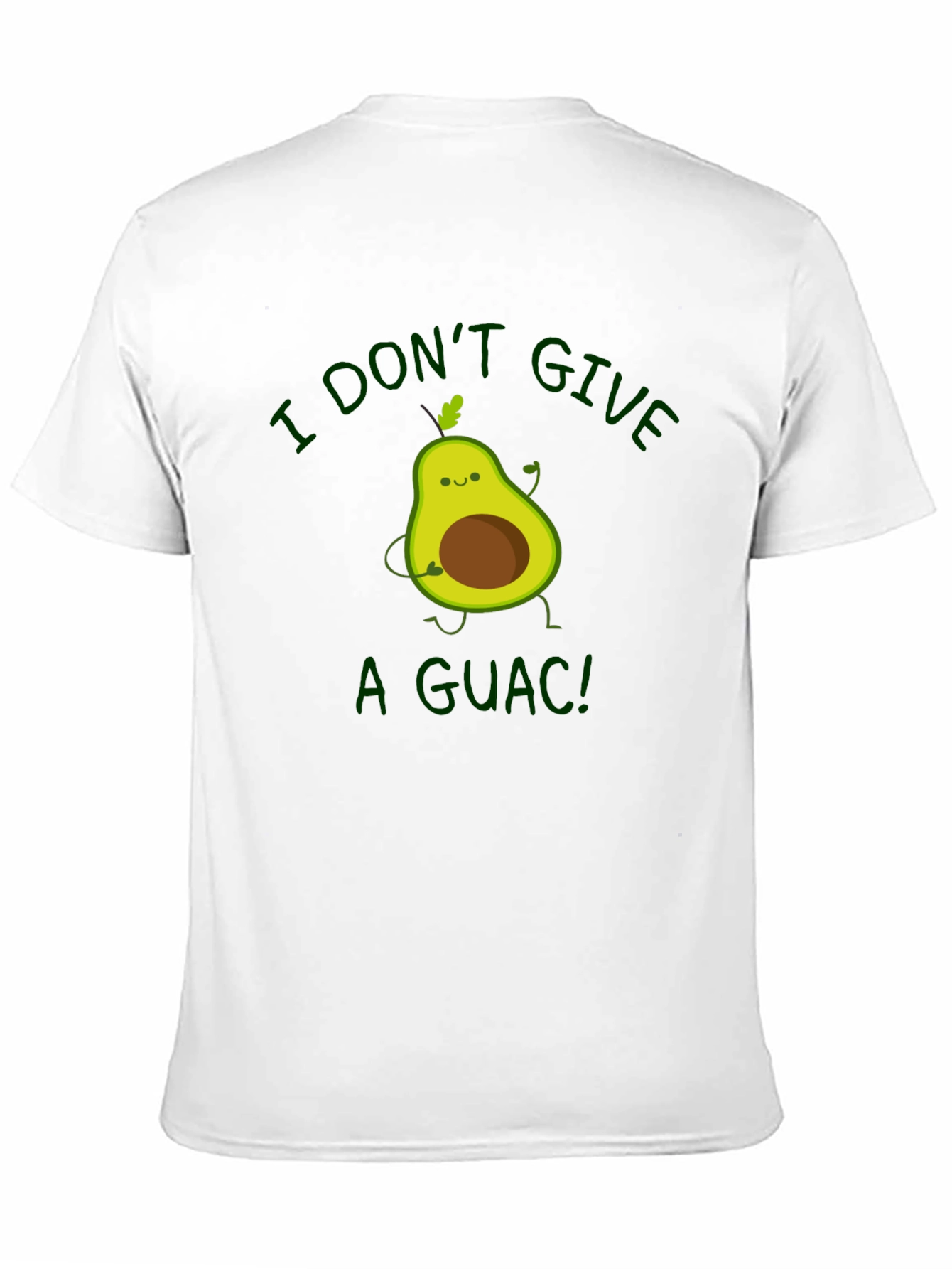 Black I Don't Give a Guac! Avocado Graphic T-Shirt view 11