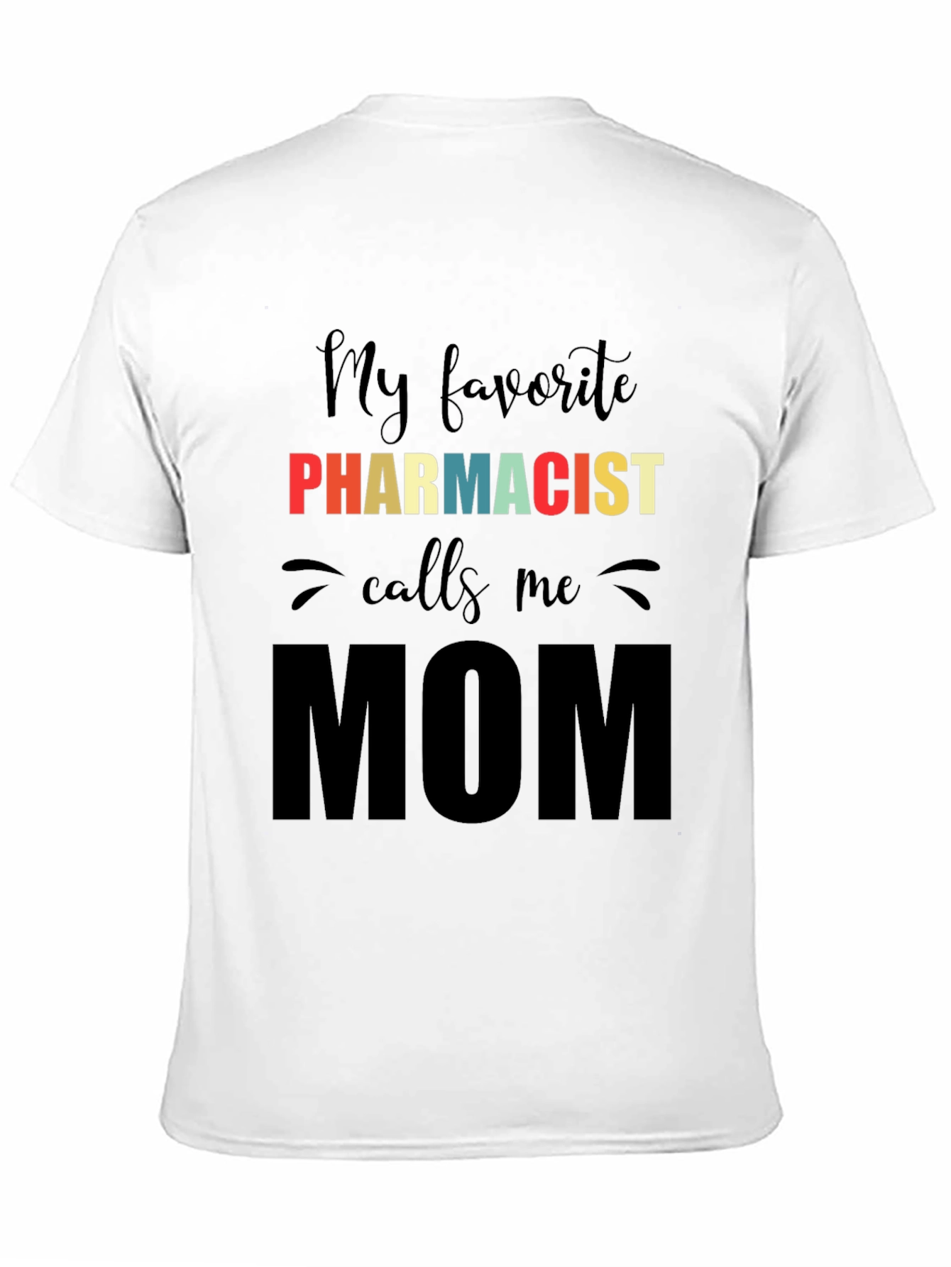Black Pharmacist Mom Graphic T-Shirt - Unisex Black Tee view 11