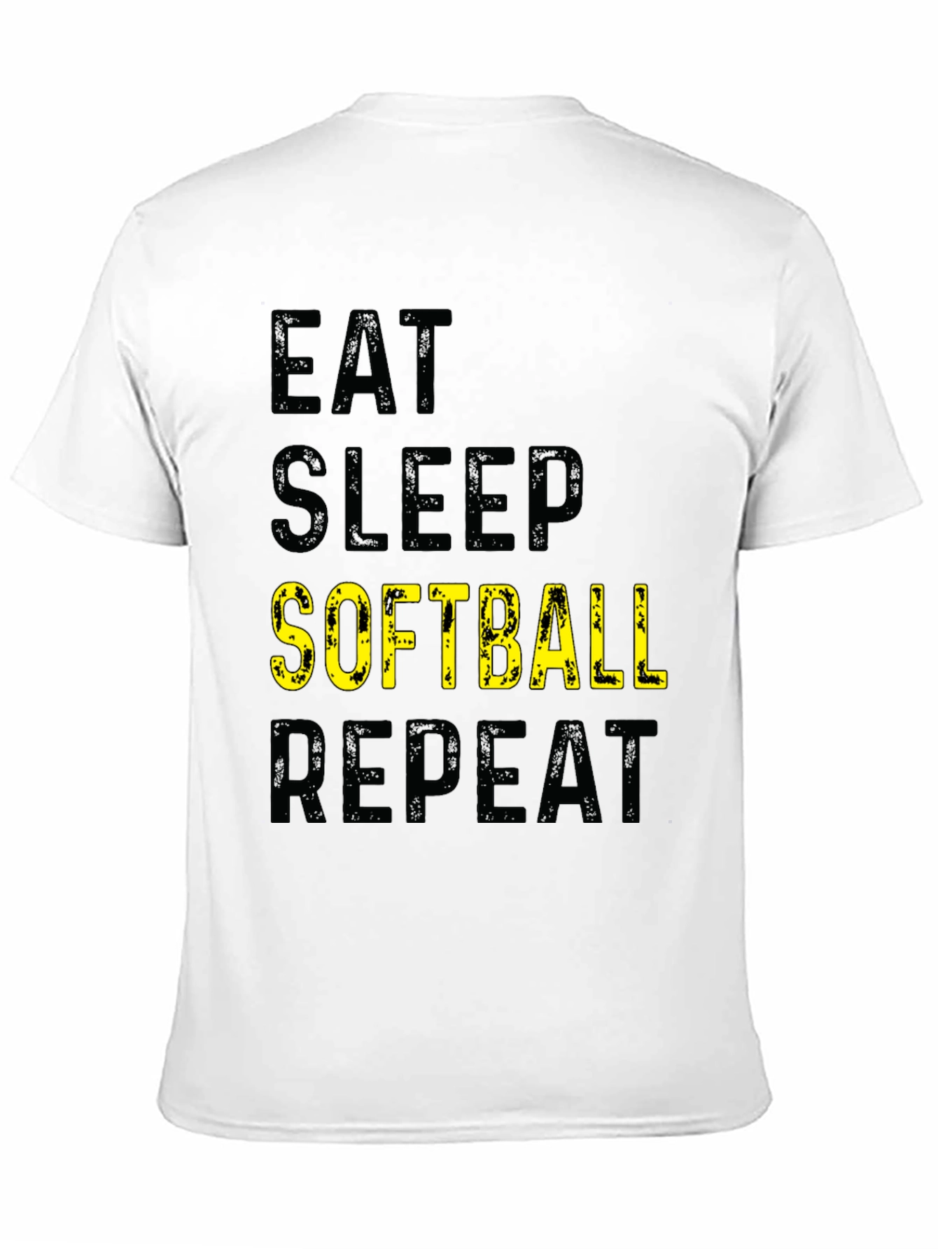 Black Eat Sleep Softball Repeat T-Shirt view 11