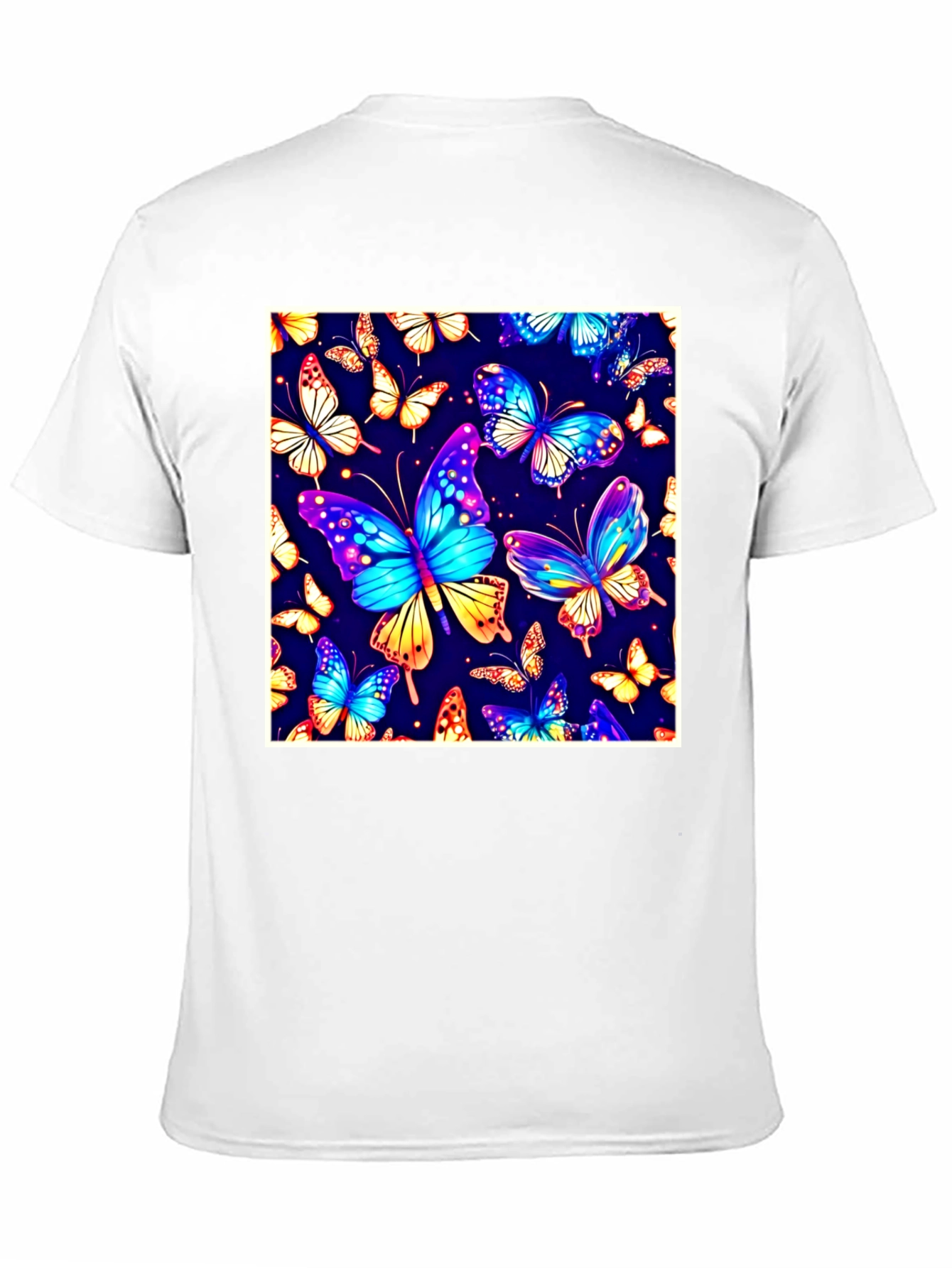 Black Butterfly Print T-Shirt - Vibrant Graphic Tee view 11