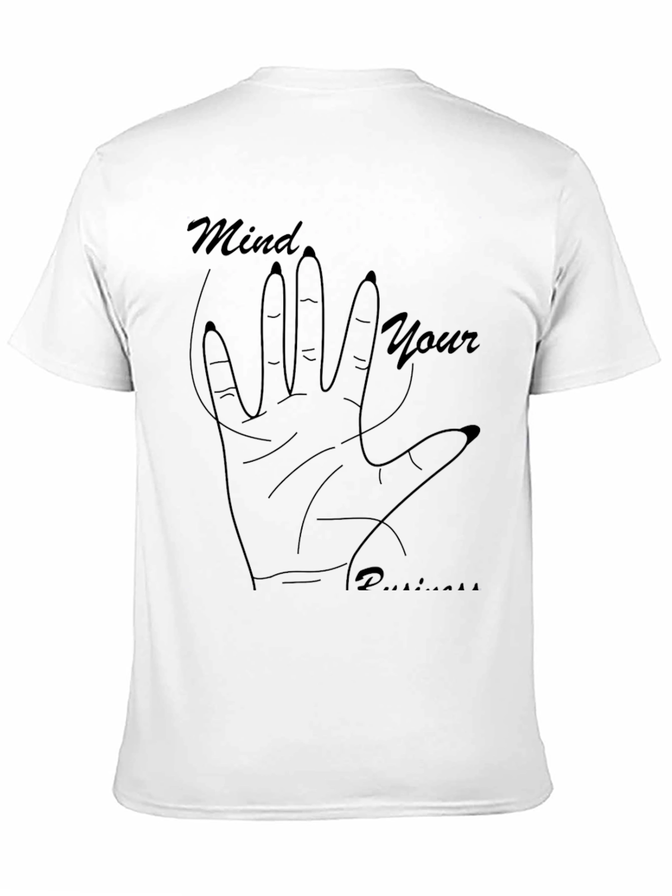 Black Mind Your Business Graphic Tee - Black view 11