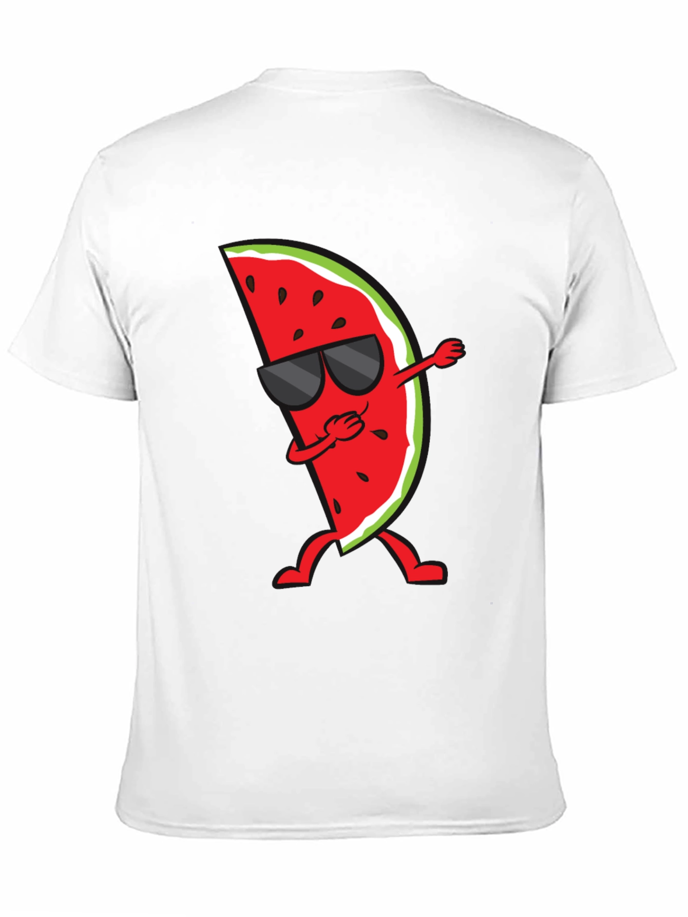 Black Dabbing Watermelon Graphic Tee - Summer Fun Shirt view 11