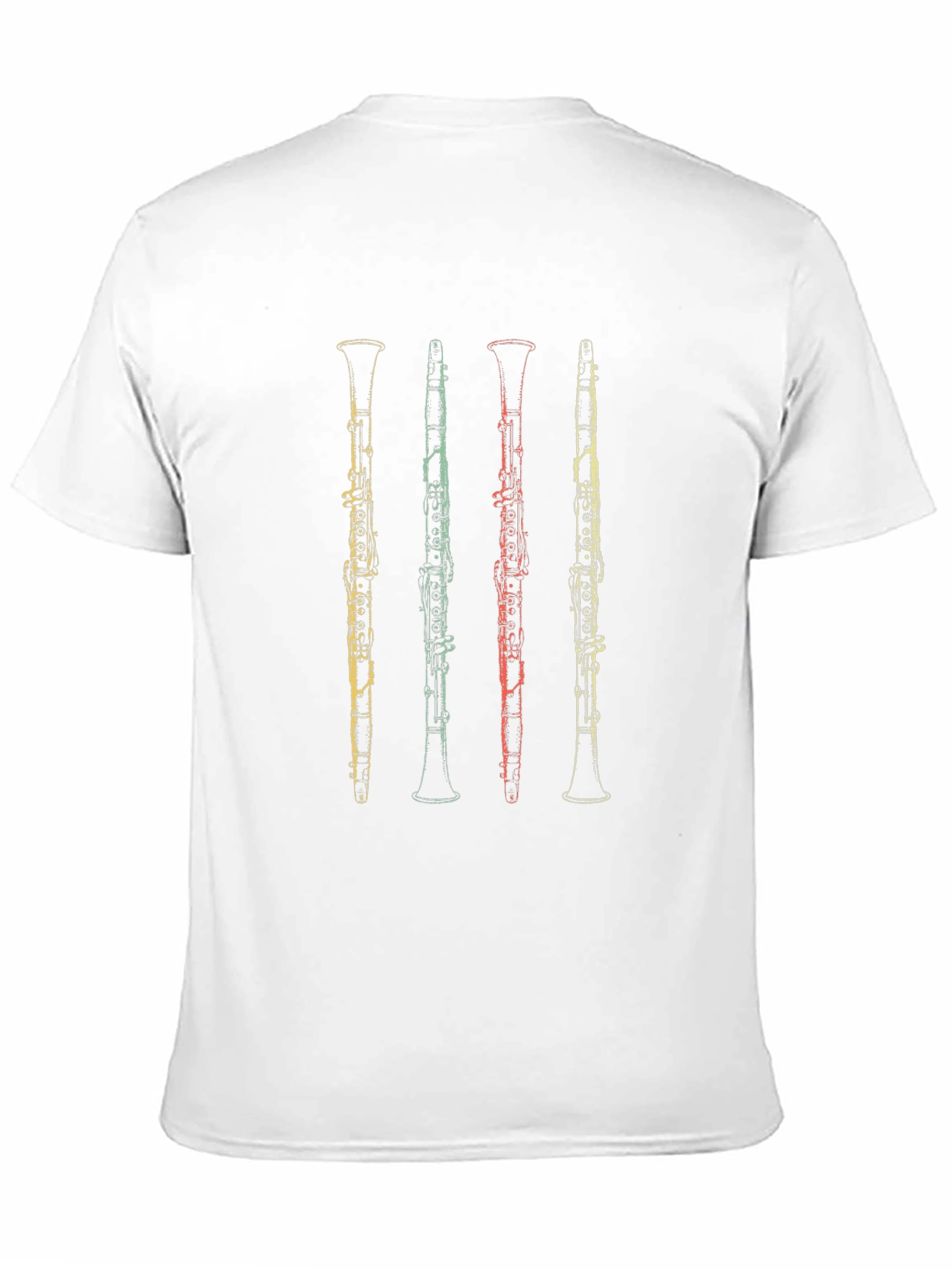 Black Retro Clarinet T-Shirt - Musician Gift view 11