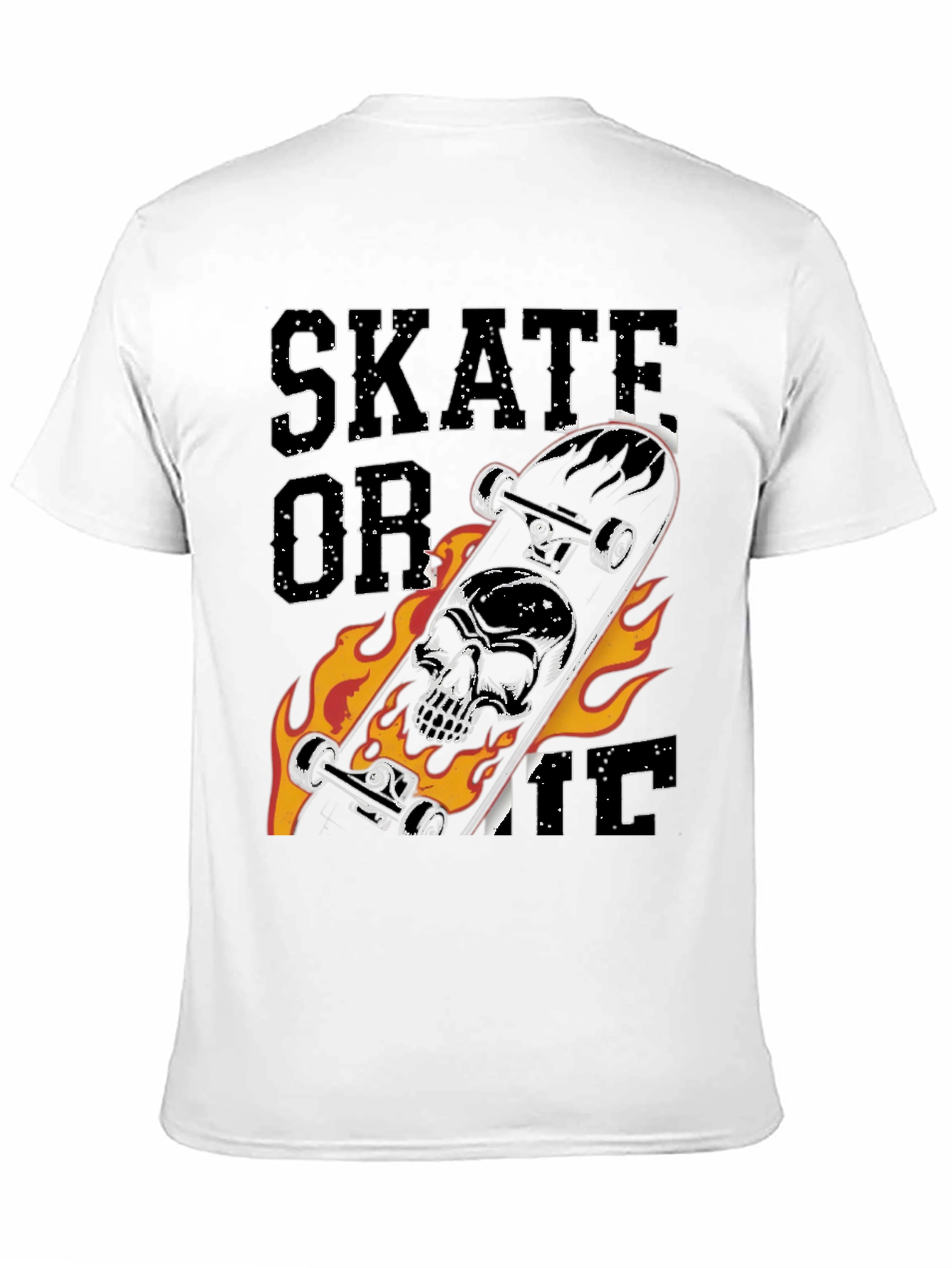 Black Skate or Die Skull Skateboard T-Shirt view 11