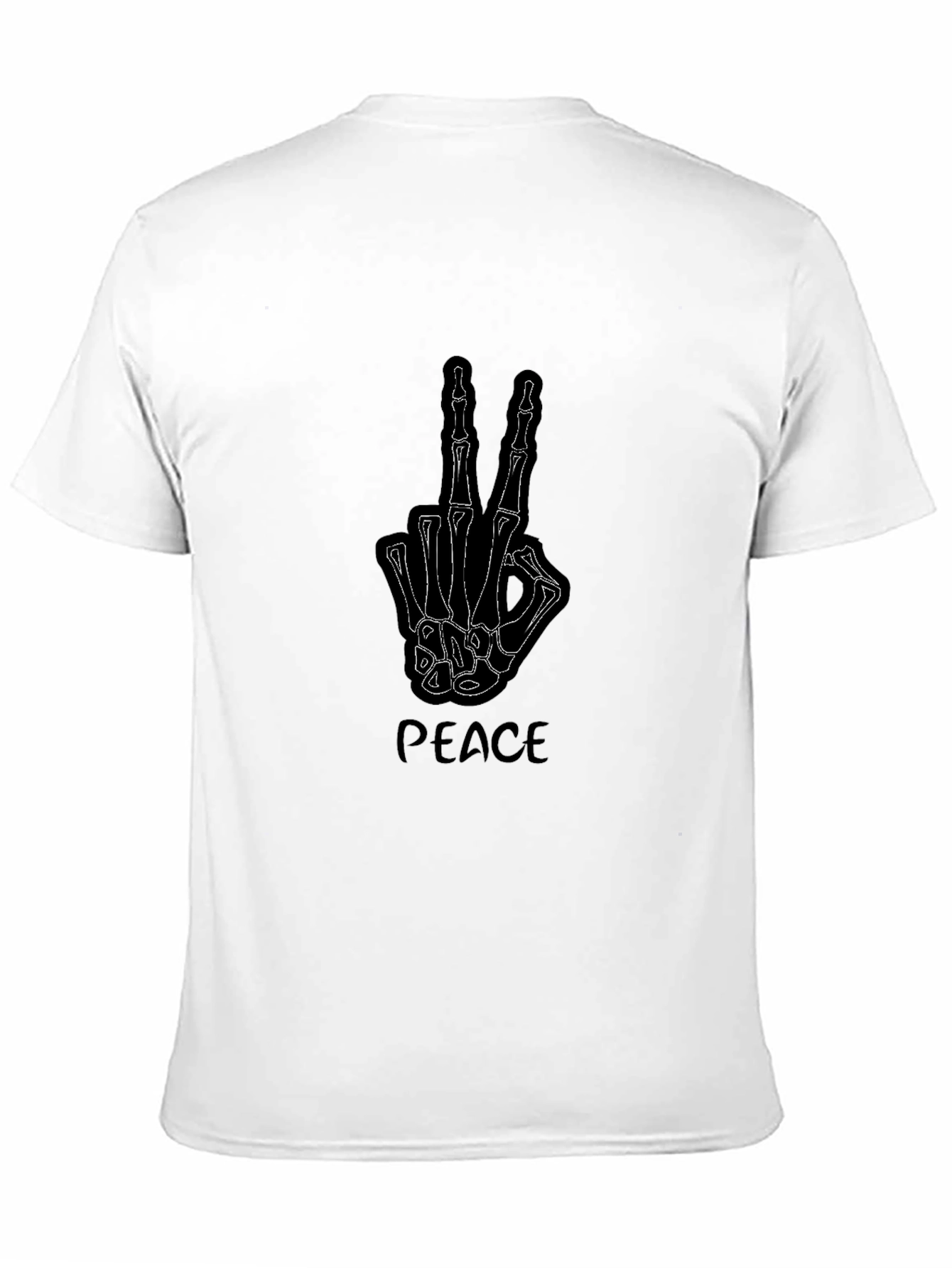 Black Peace Skeleton Hand T-Shirt view 11
