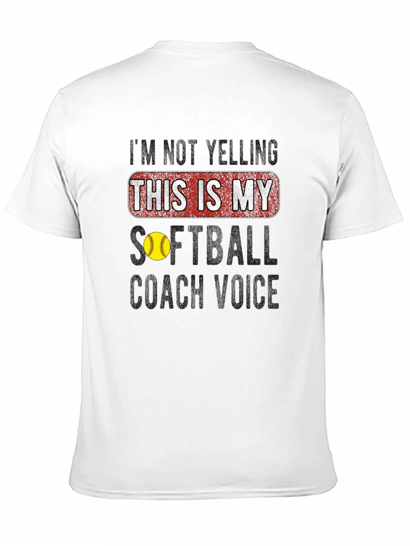 Black Softball Coach Voice T-Shirt view 11