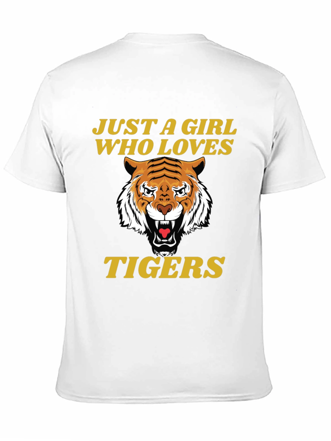 Black Just A Girl Who Loves Tigers T-Shirt view 11