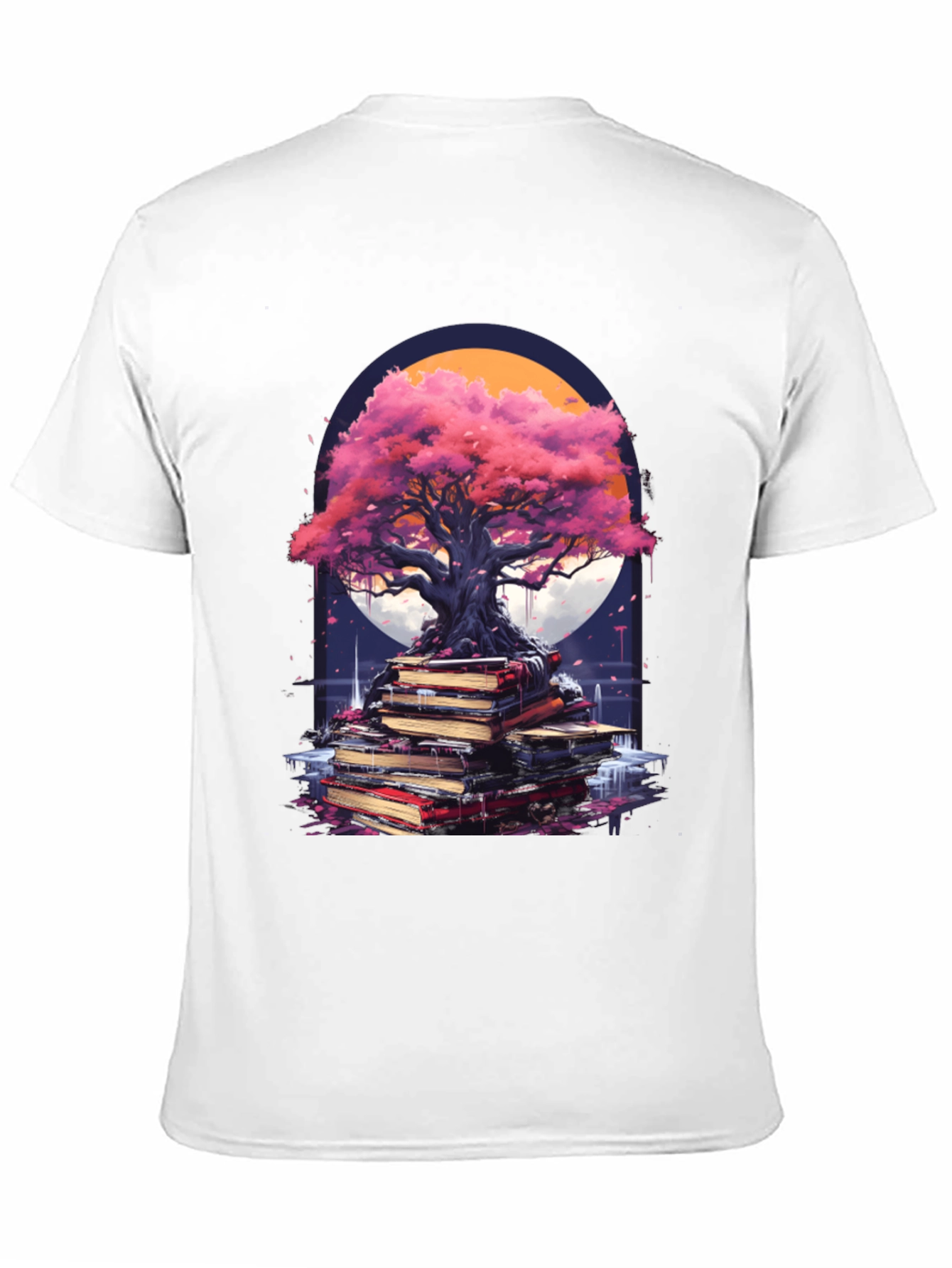 Black Enlightenment Tree on Books T-Shirt view 11