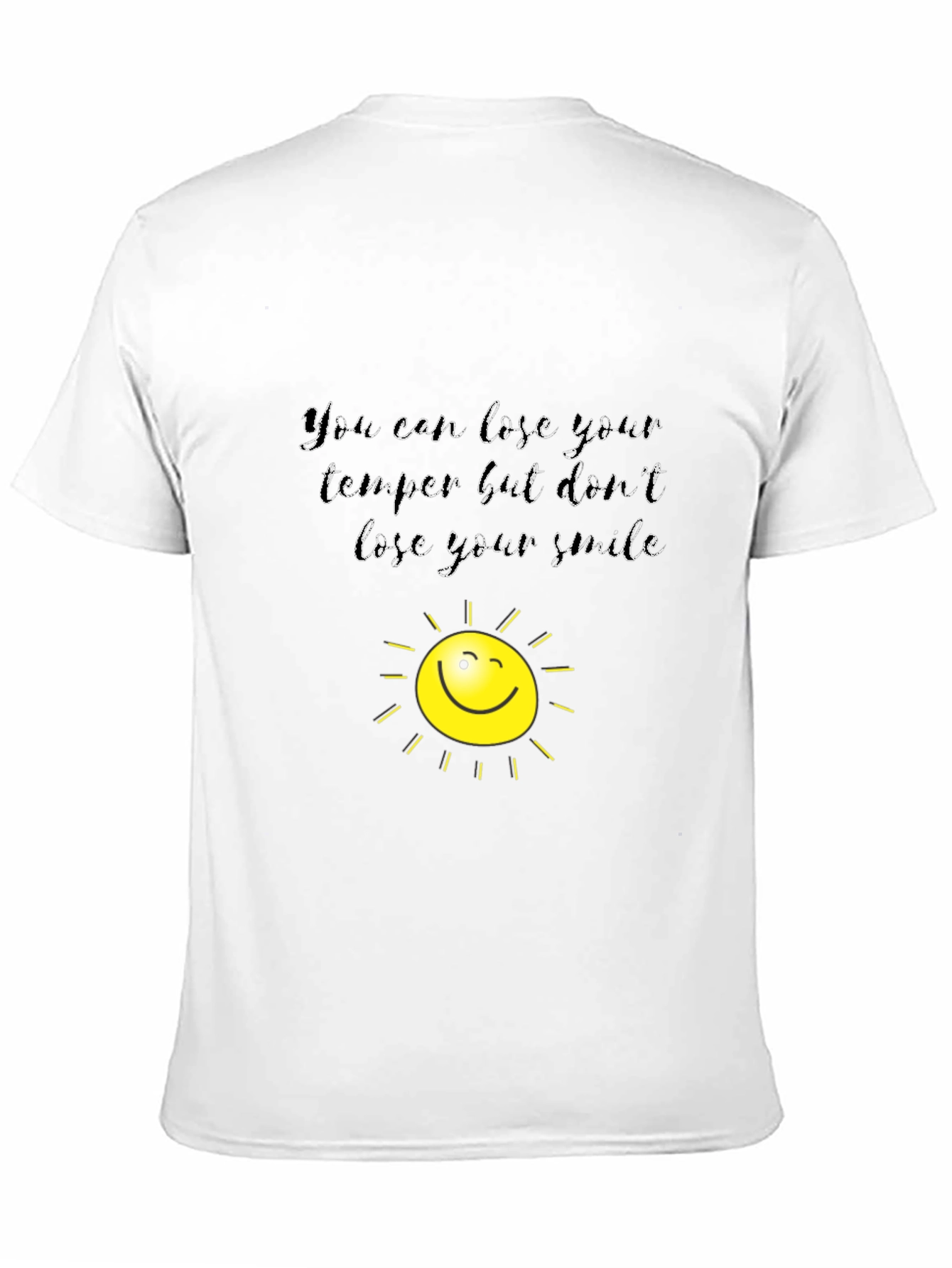Black Lose Your Temper, Keep Your Smile T-Shirt view 11