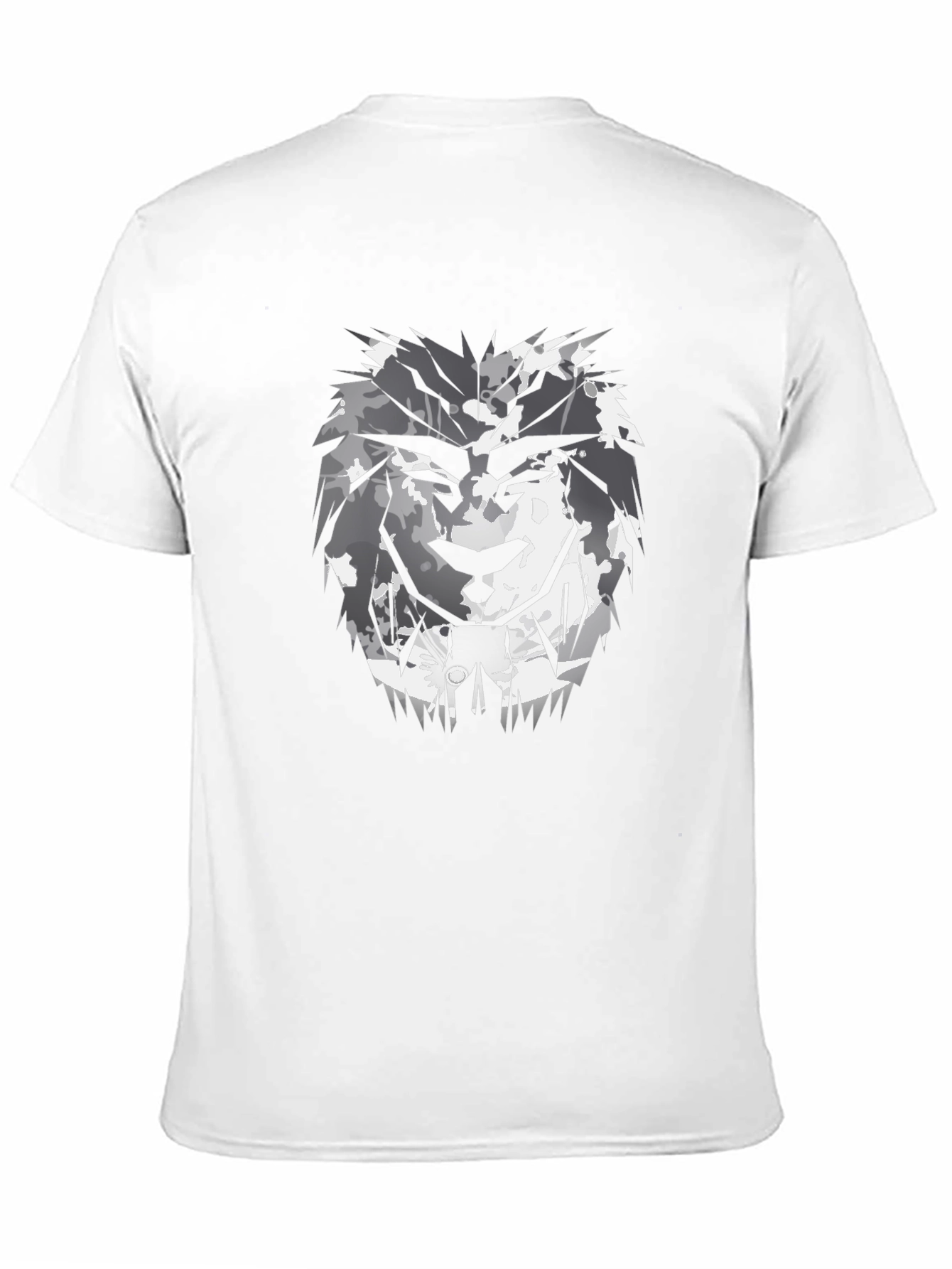 Black Lion Camo Graphic Print Black T-Shirt view 11