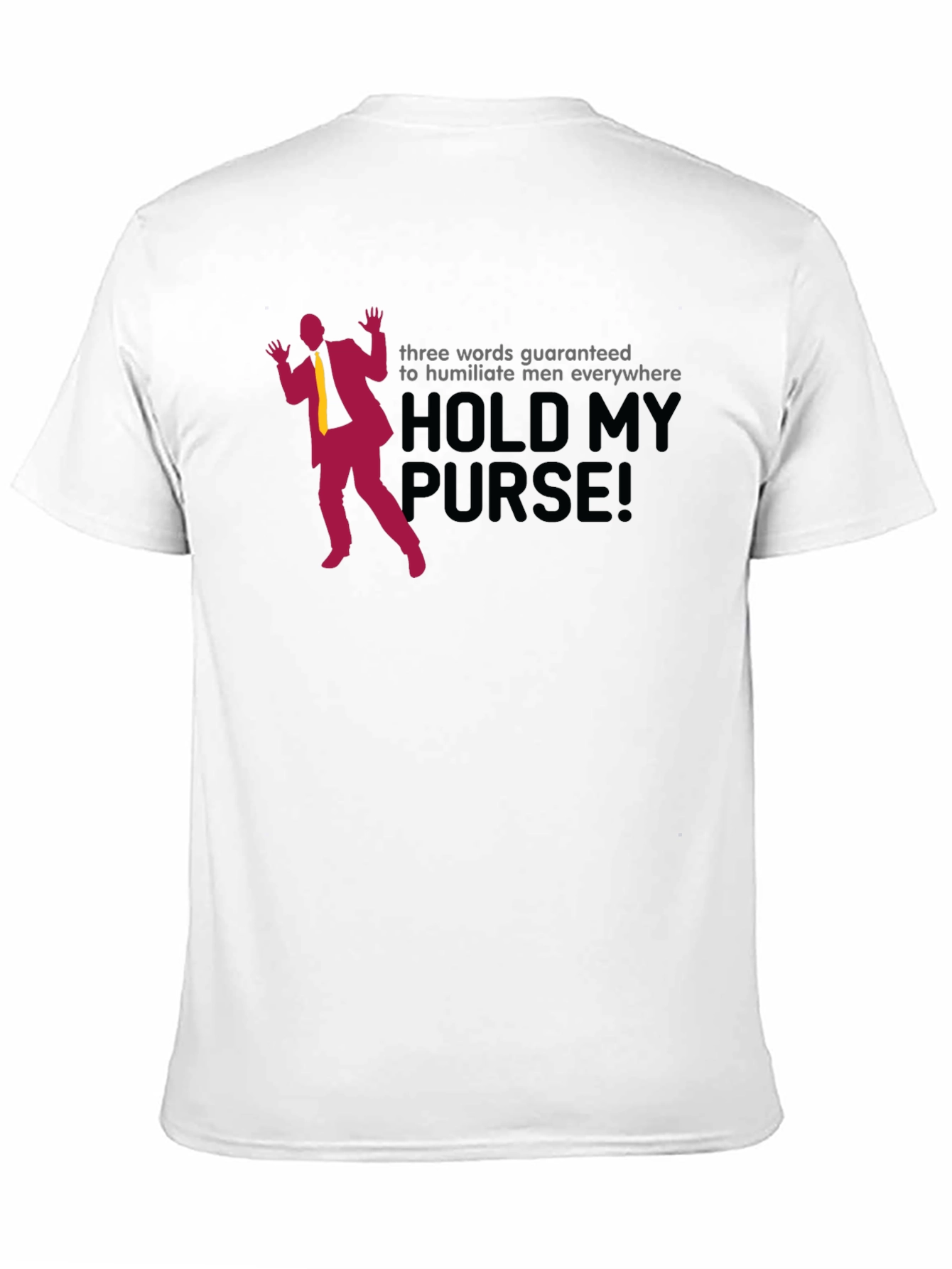 Black Hold My Purse Men's Graphic T-Shirt view 11