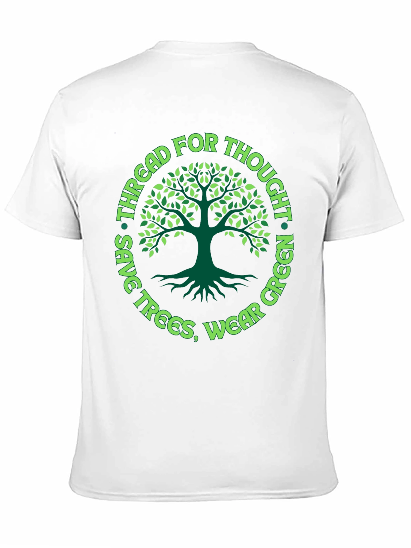 Black Eco-Friendly Tree Graphic Tee - Save Trees, Wear Green! view 11